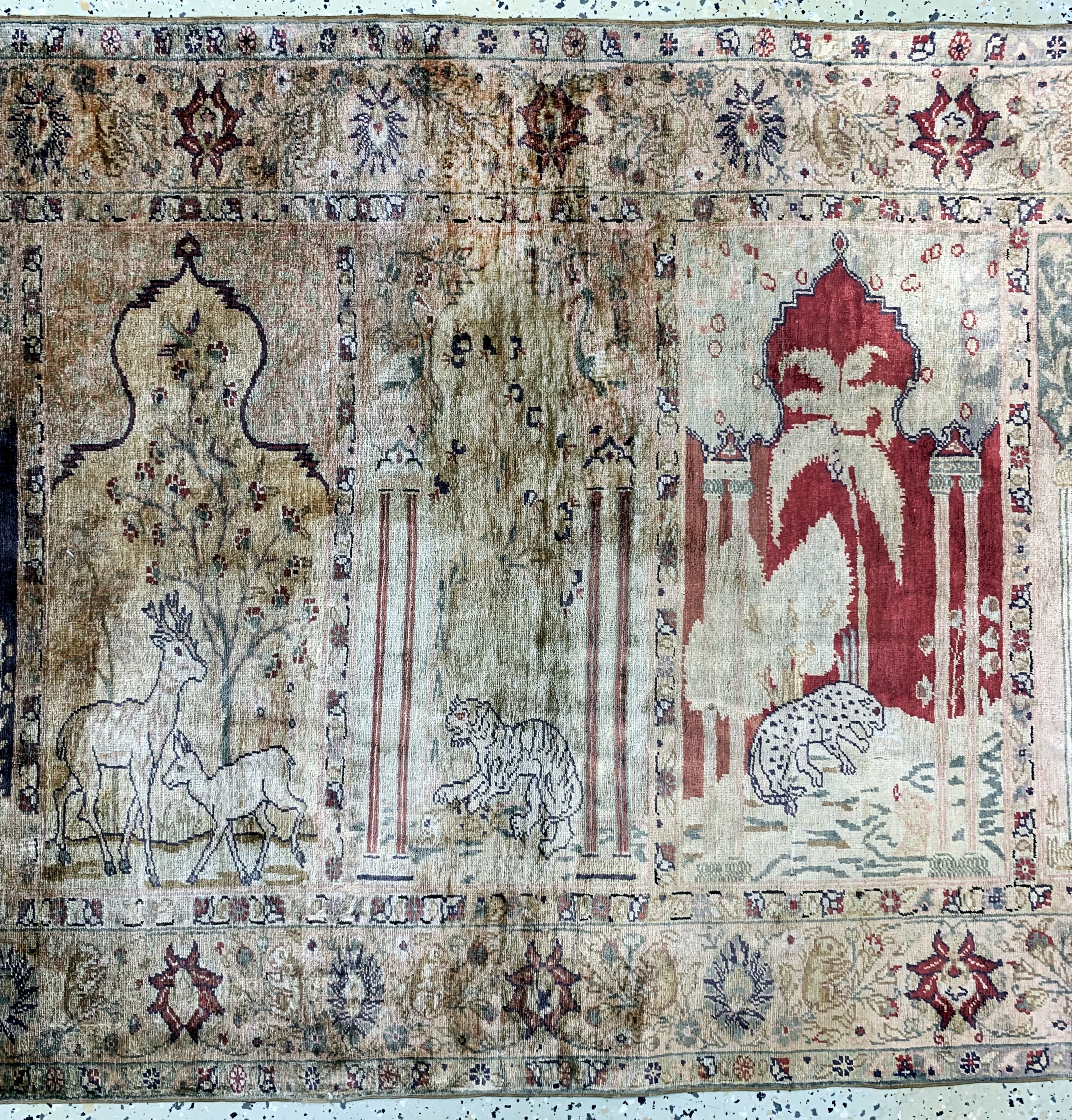 Detail b: Kayseri Flosch alt, Türkei, Anfang 20.Jhd, merzerisierte Baumwolle, ca. 290 x 101 cm, EHZ: 1-2