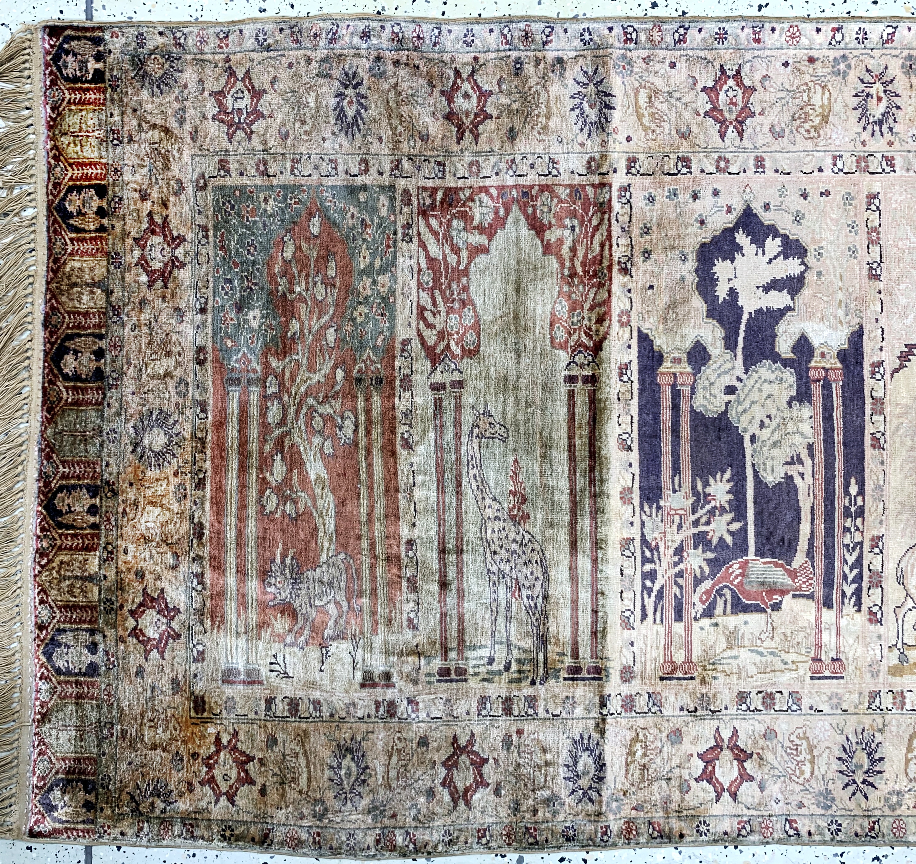 Detail c: Kayseri Flosch alt, Türkei, Anfang 20.Jhd, merzerisierte Baumwolle, ca. 290 x 101 cm, EHZ: 1-2