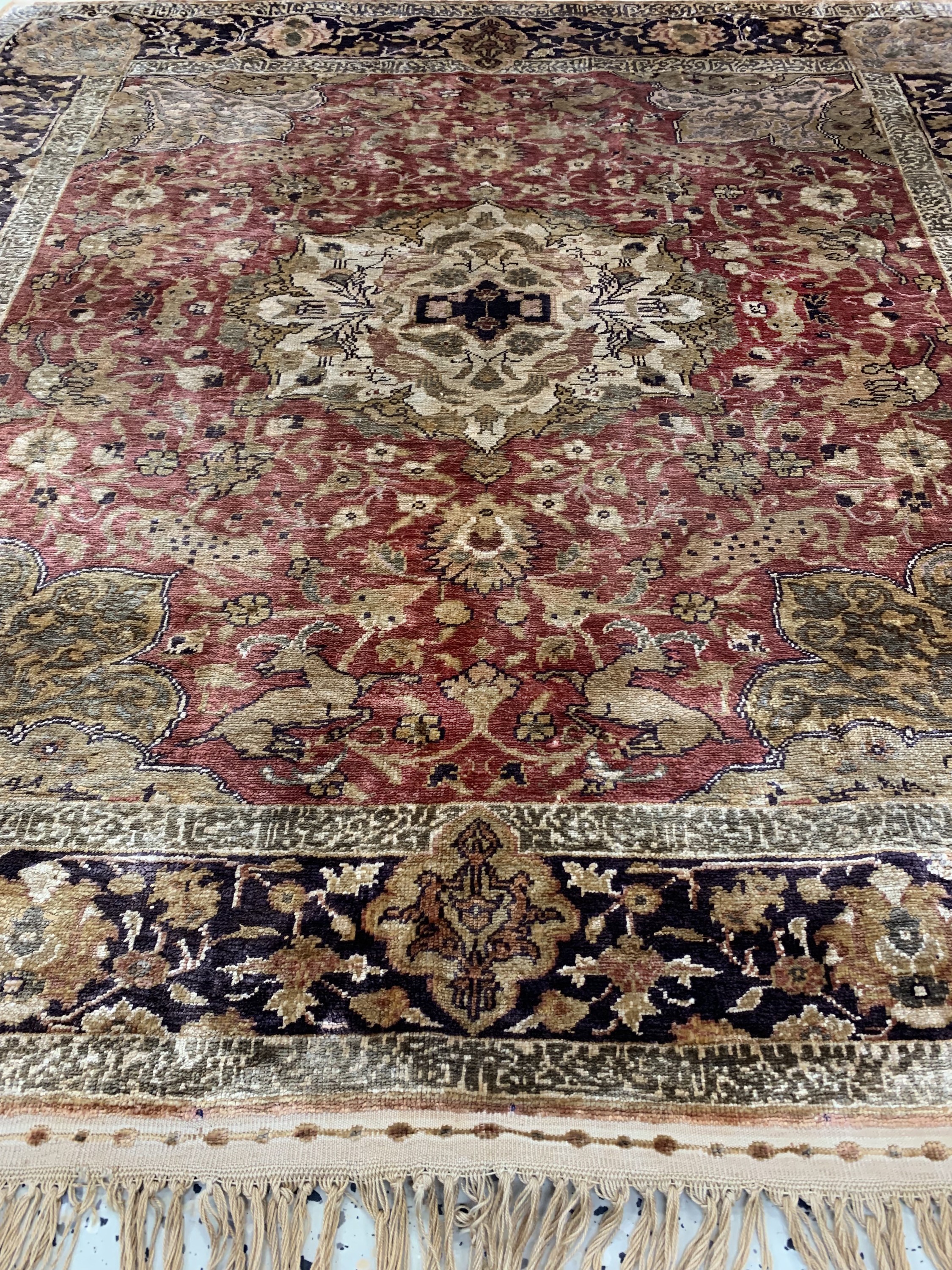 Detail c: Kayseri Flosch alt, Türkei, Anfang 20.Jhd, merzerisierte Baumwolle, ca. 130 x 125 cm, EHZ: 1-2