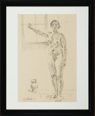 26879377k - Robert Jakob Bock, 1896 Darmstadt-1943 Pirmasens, zwei Bleistift bzw. Kohlezeichnung, ...