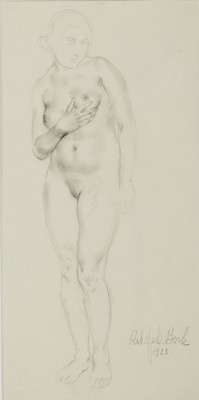 Image 26879379 - Robert Jakob Bock, 1896 Darmstadt-1943 Pirmasens, 2 Bleistiftzeichnungen, stehenderund ...