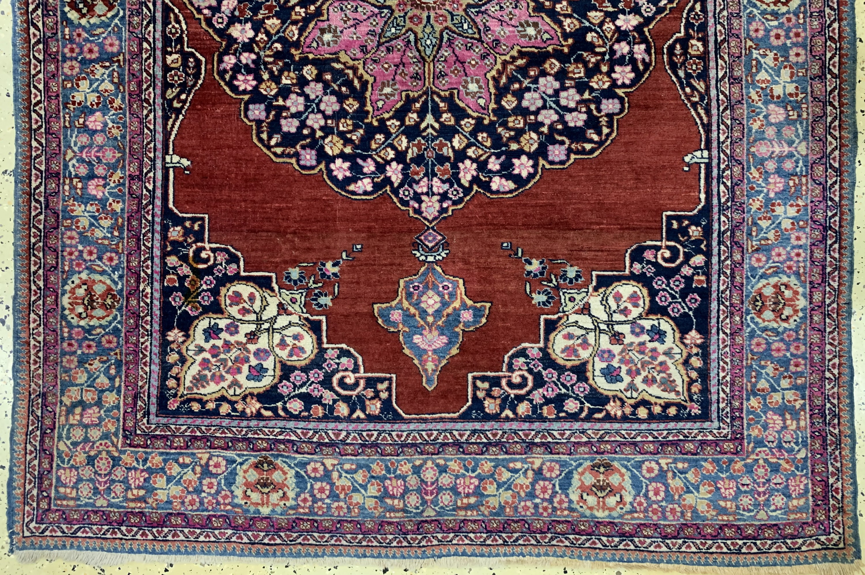 Detail b: Khorasan alt, Persien, Anfang 20.Jhd, Wolleauf Baumwolle, ca. 188 x 142 cm, EHZ: 3