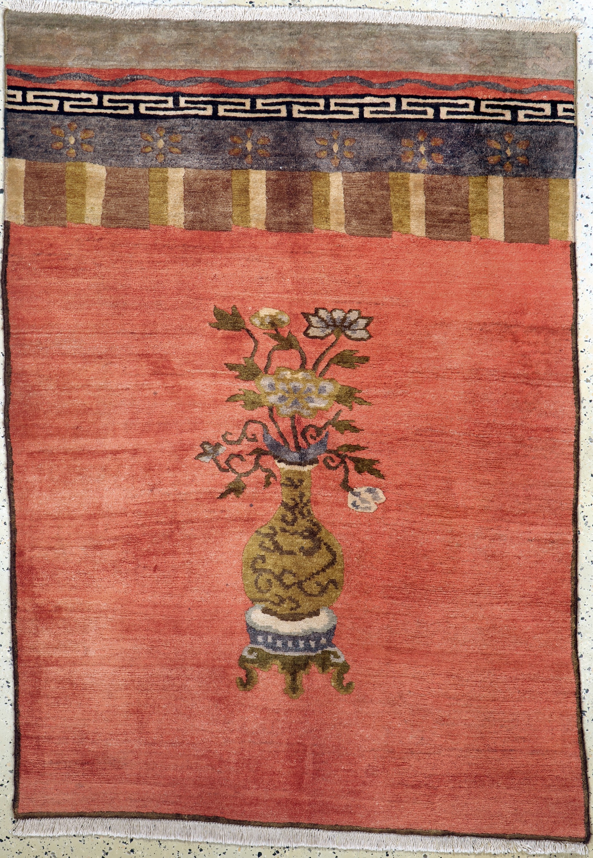 "Engsi", Mongolai, Mitte 20.Jhd, Wolle auf Baumwolle, ca. 190 x 136 cm, EHZ: 2