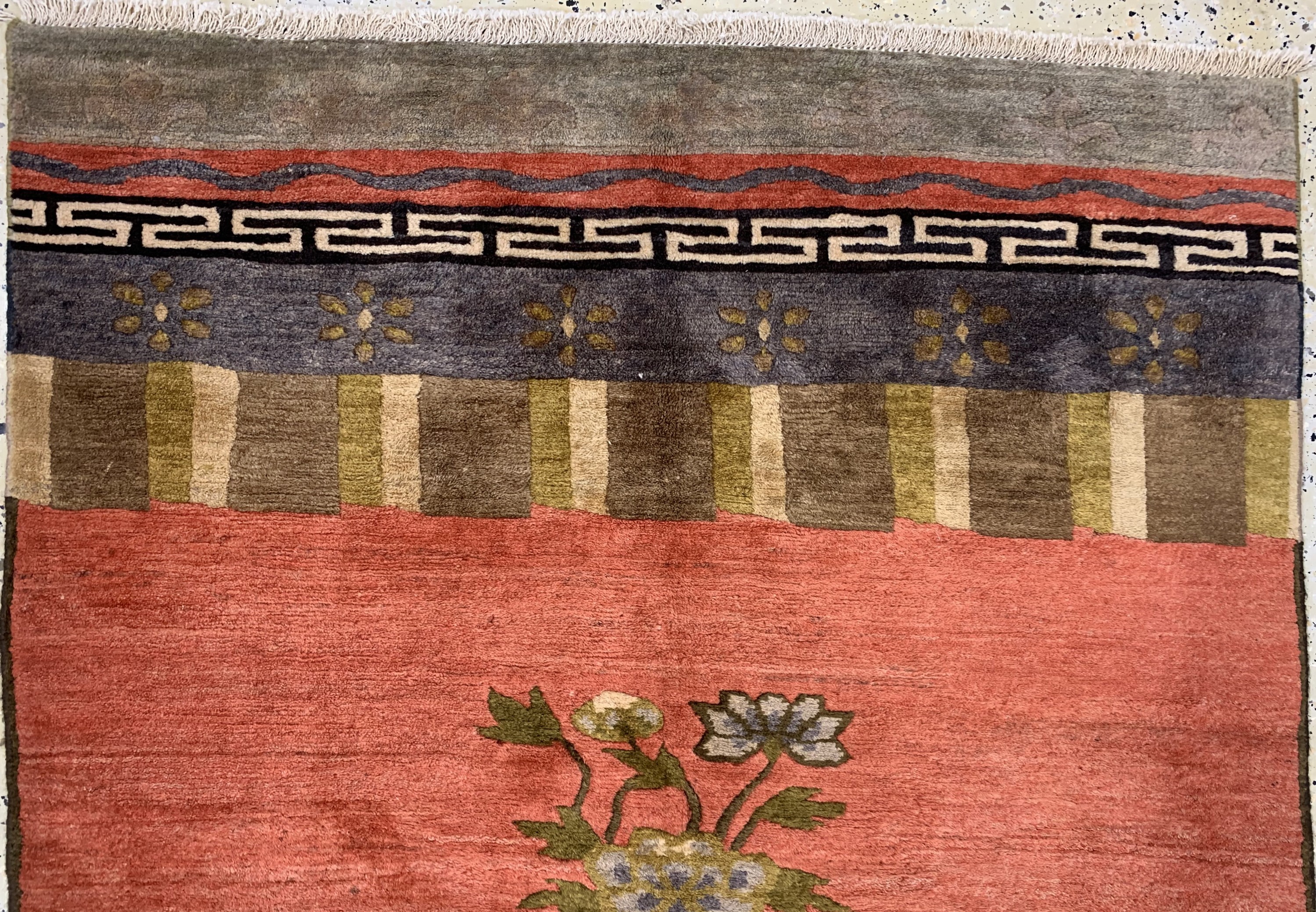 Detail a: "Engsi", Mongolai, Mitte 20.Jhd, Wolle auf Baumwolle, ca. 190 x 136 cm, EHZ: 2