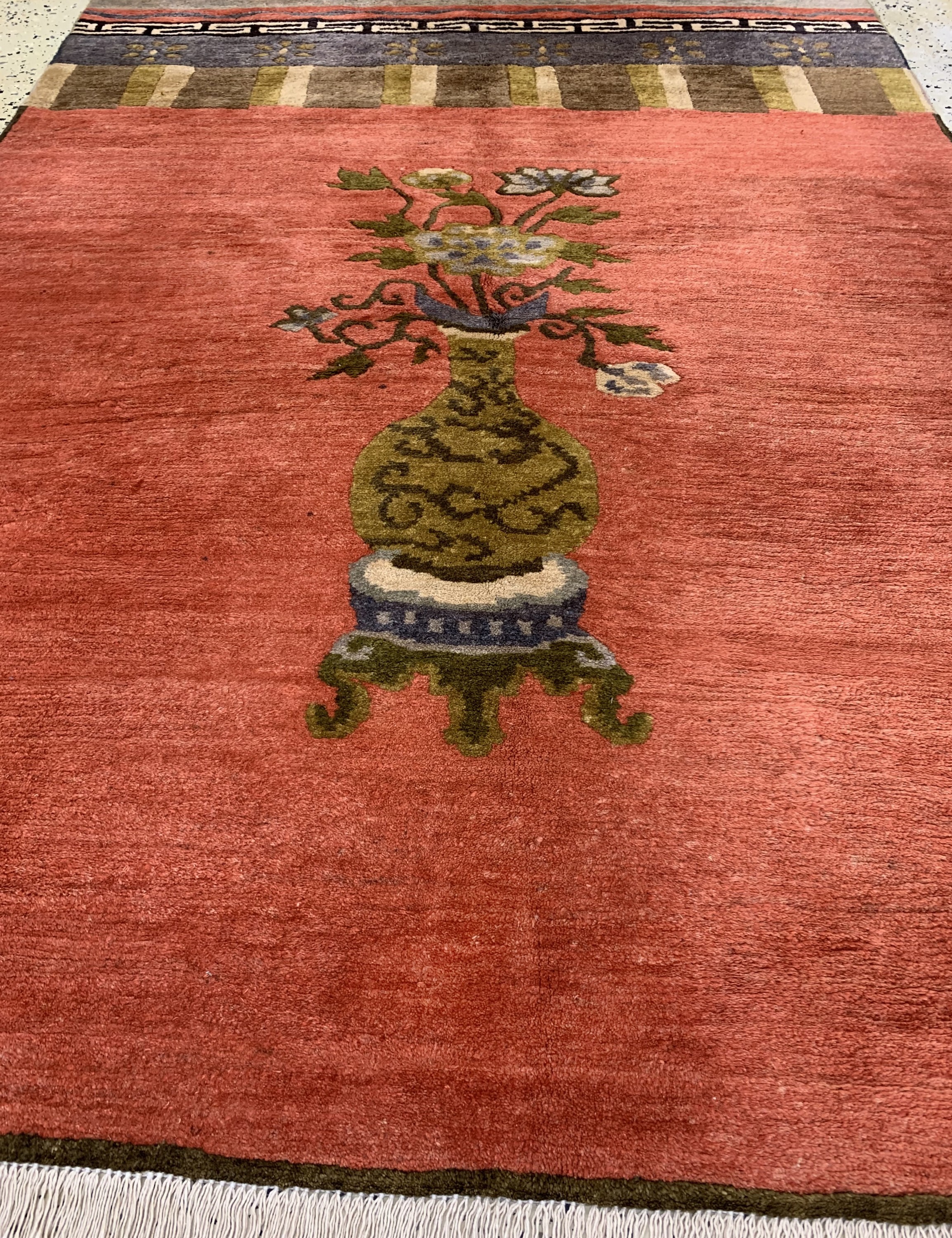 Detail d: "Engsi", Mongolai, Mitte 20.Jhd, Wolle auf Baumwolle, ca. 190 x 136 cm, EHZ: 2