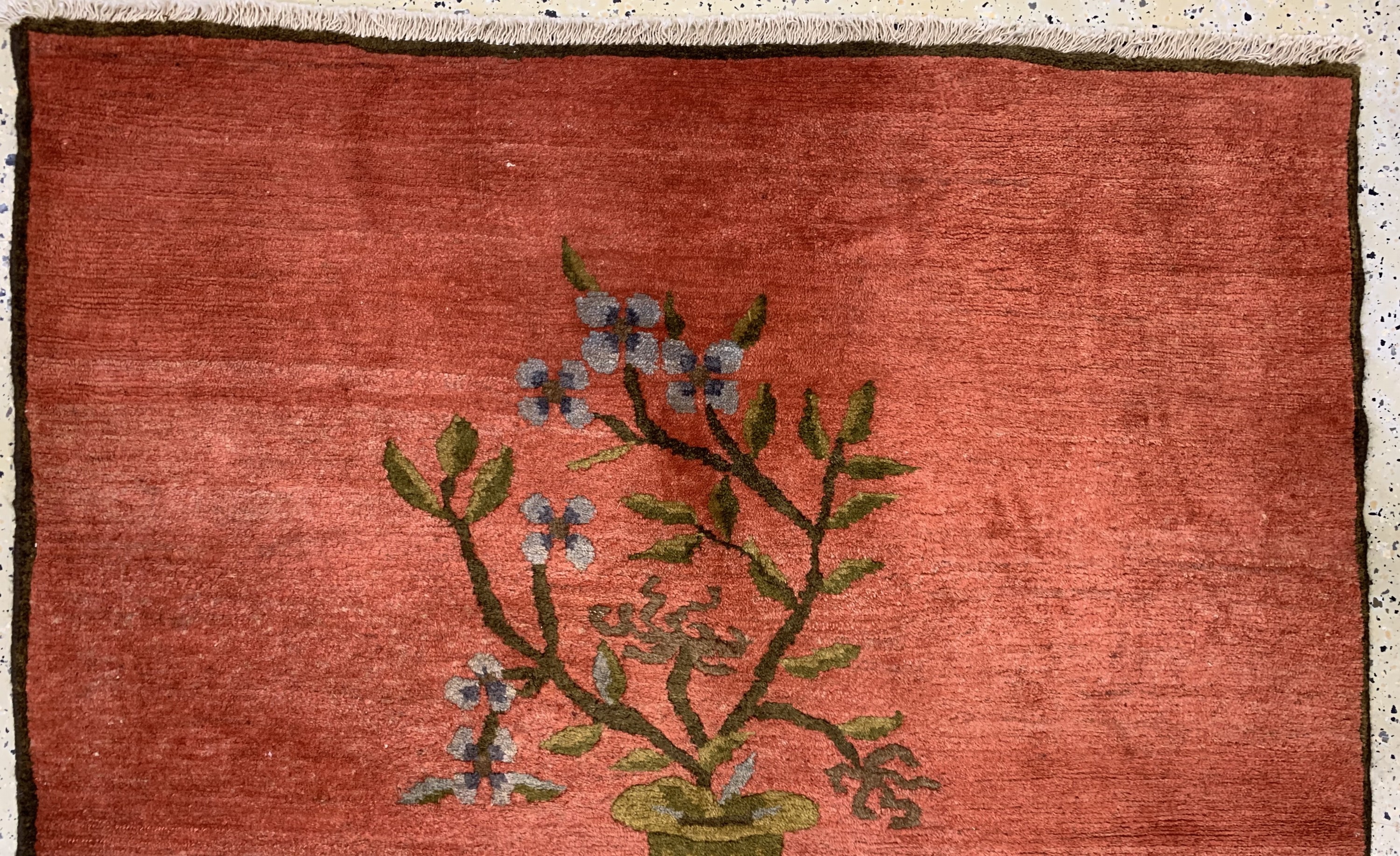 Detail b: Vasen-Teppich, Mongolai, Mitte 20.Jhd, Wolle auf Baumwolle, ca. 155 x 136 cm, EHZ: 2