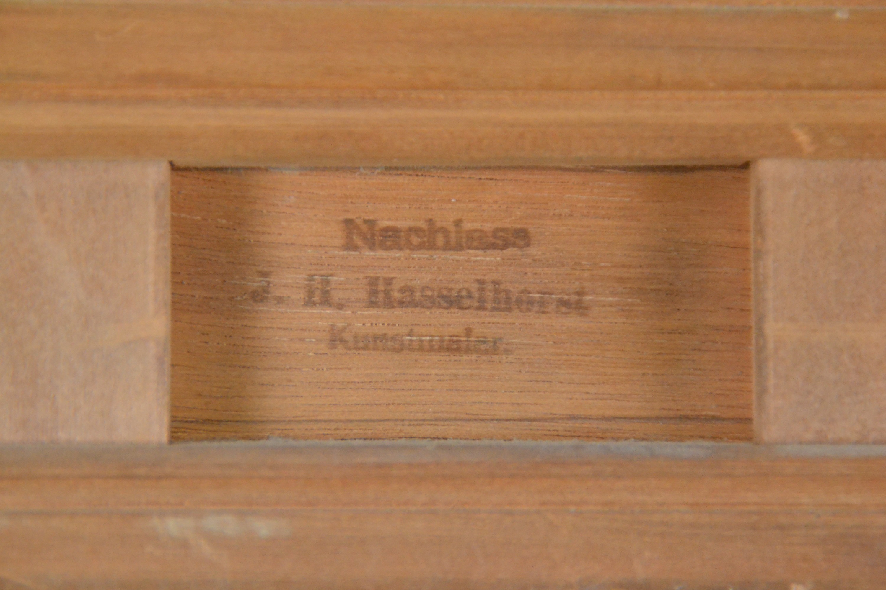 Detail f: Johann Heinrich Hasselhorst, 1825-1904 Frankfurt /Main, Schwälmer Hochzeitszug mit Publikum, links unten signiert in rot, verso Nachlaßstempel, ...