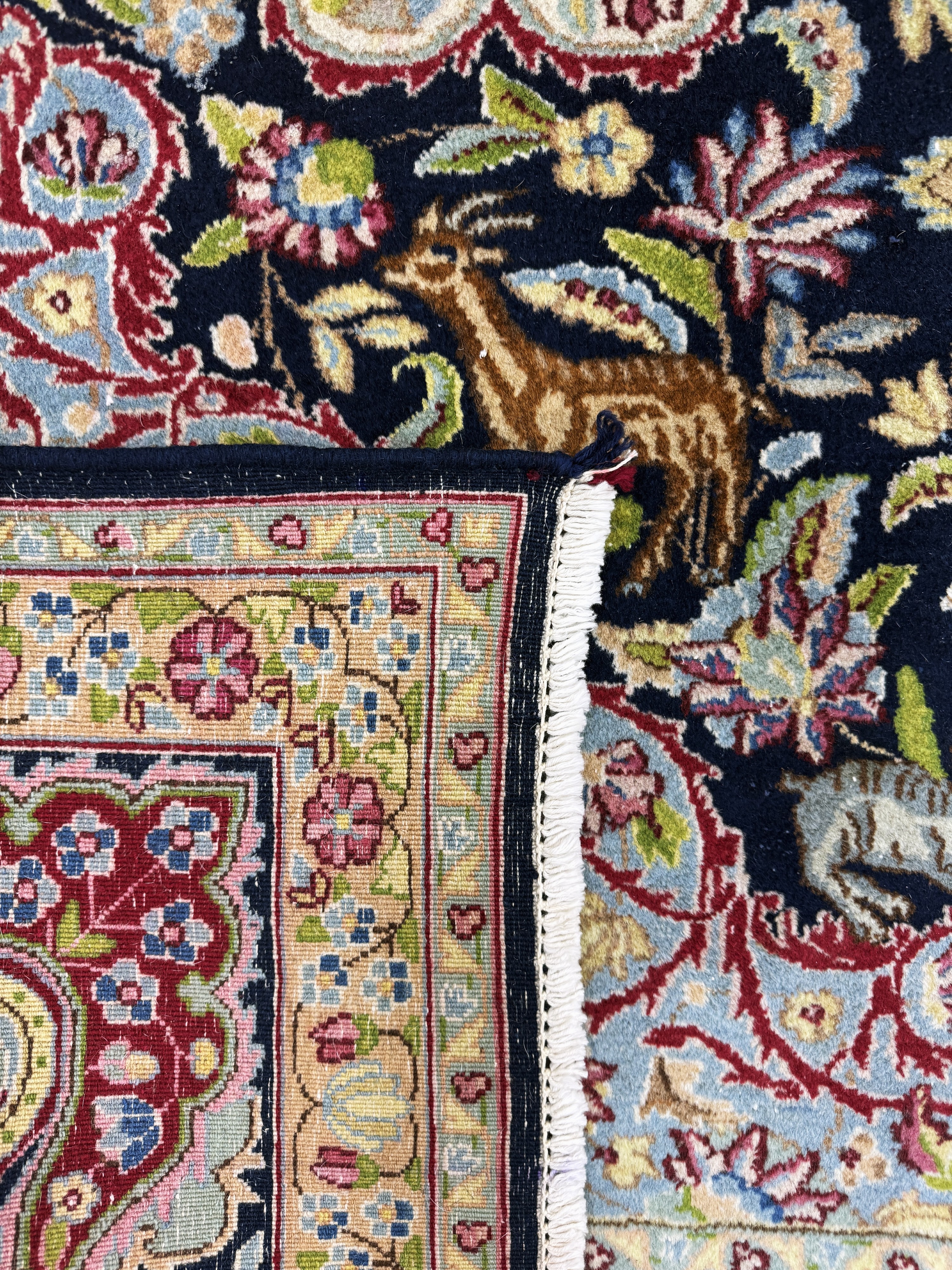 Detail h: Kerman"Königskrone", Persien, Mitte 20.Jhd, Wolle auf Baumwolle, ca. 290 x 205 cm, EHZ: 1-2