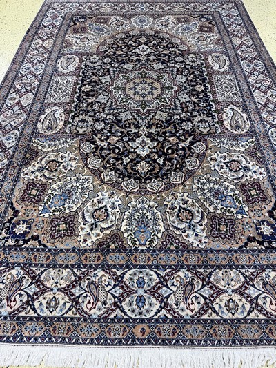 26879939h - Nain fein(6 La), Persien, Mitte 20.Jhd, Korkwolle mit Seide, ca. 305 x 205 cm, , ca. ...