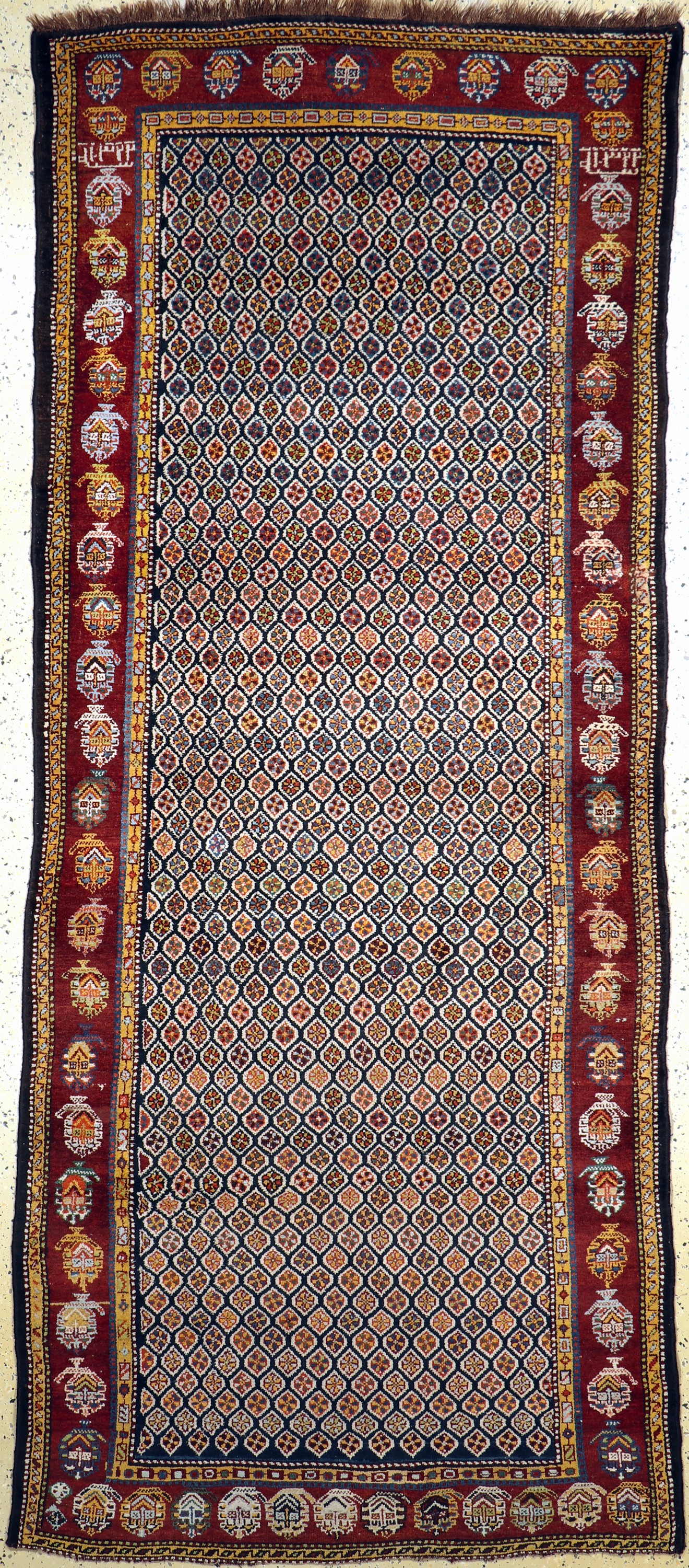 Kordi Dorfteppich, Persien, datiert 1322(1901), Wolle auf Wolle, ca. 313 x 130 cm,EHZ: 2