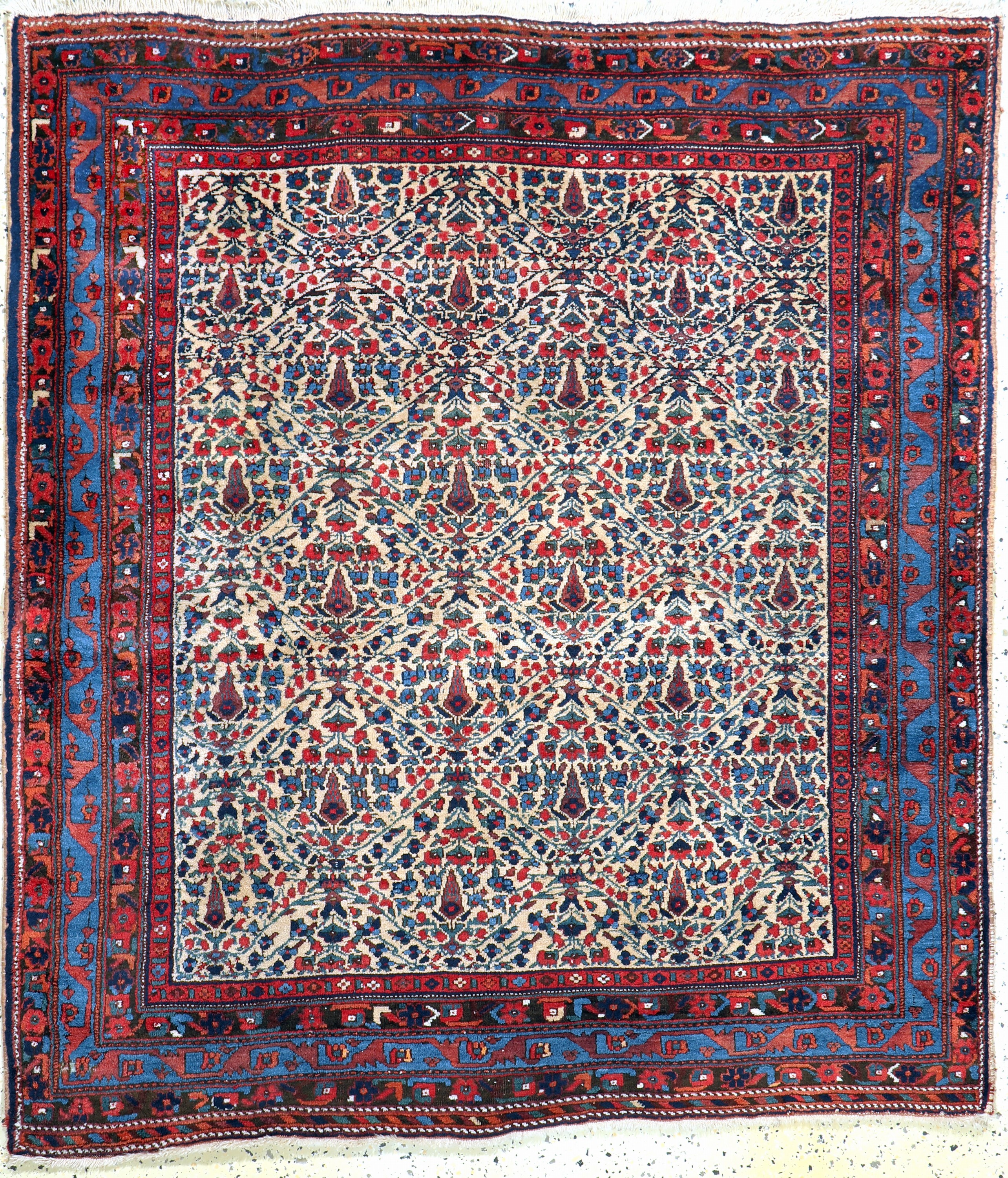 Antiker Afschar, Persien, um 1900, Wolle auf Wolle, ca. 165 x 146 cm, EHZ: 2