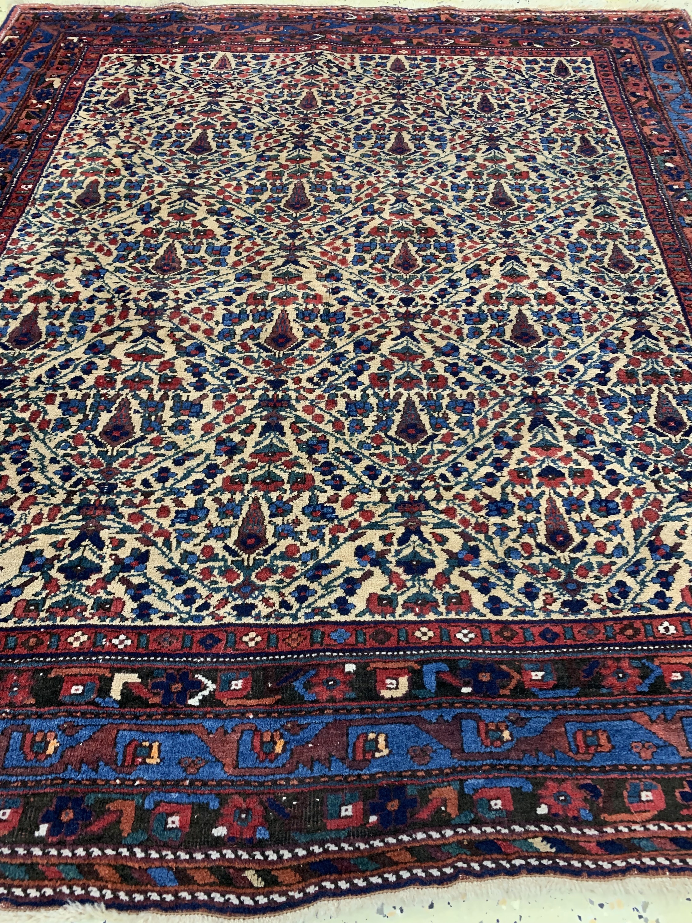 Detail c: Antiker Afschar, Persien, um 1900, Wolle auf Wolle, ca. 165 x 146 cm, EHZ: 2