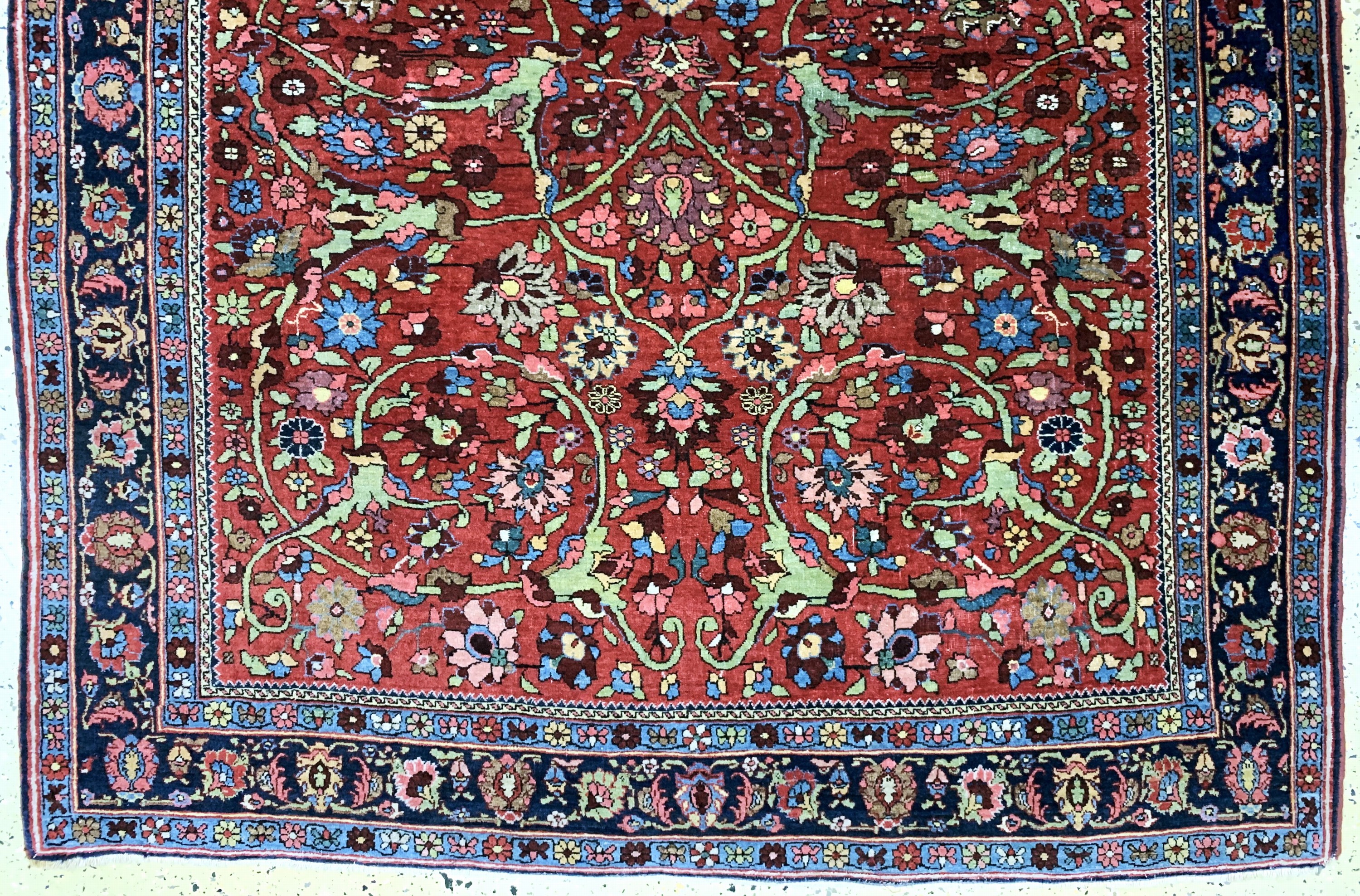 Detail b: Antiker Bidjar, Persien, um 1900, Wolle aufBaumwolle, ca. 225 x 140 cm, EHZ: 2