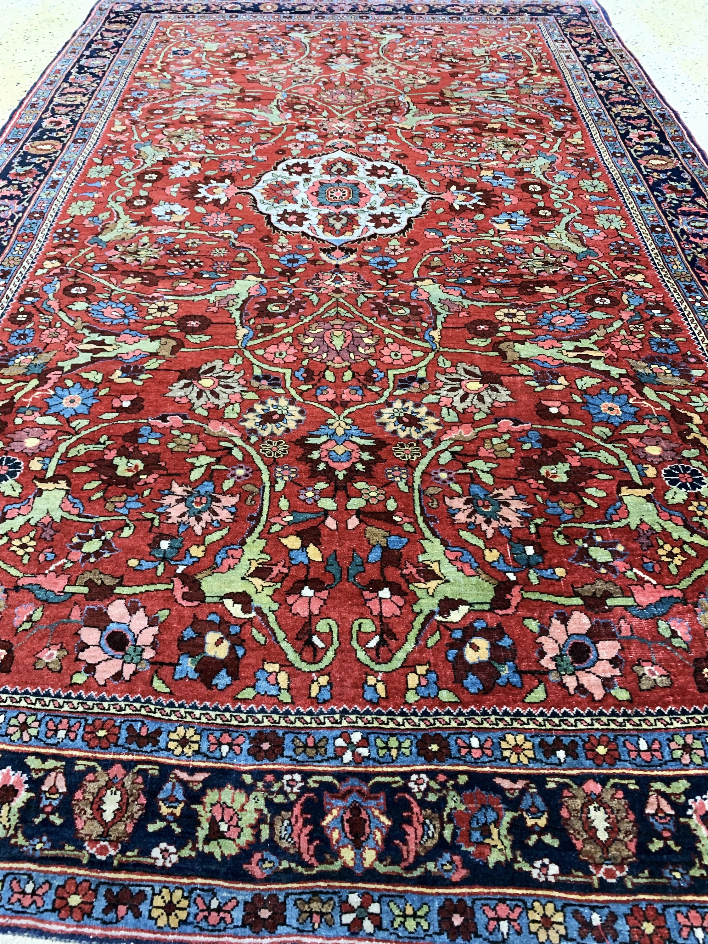 Detail d: Antiker Bidjar, Persien, um 1900, Wolle aufBaumwolle, ca. 225 x 140 cm, EHZ: 2