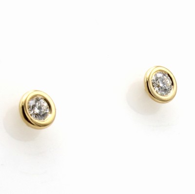 Image 26880865 - Paar Ohrstecker mit Brillanten, GG 750/000, 2 Brill. zus. ca. 0.30 ct Weiß/si in ...