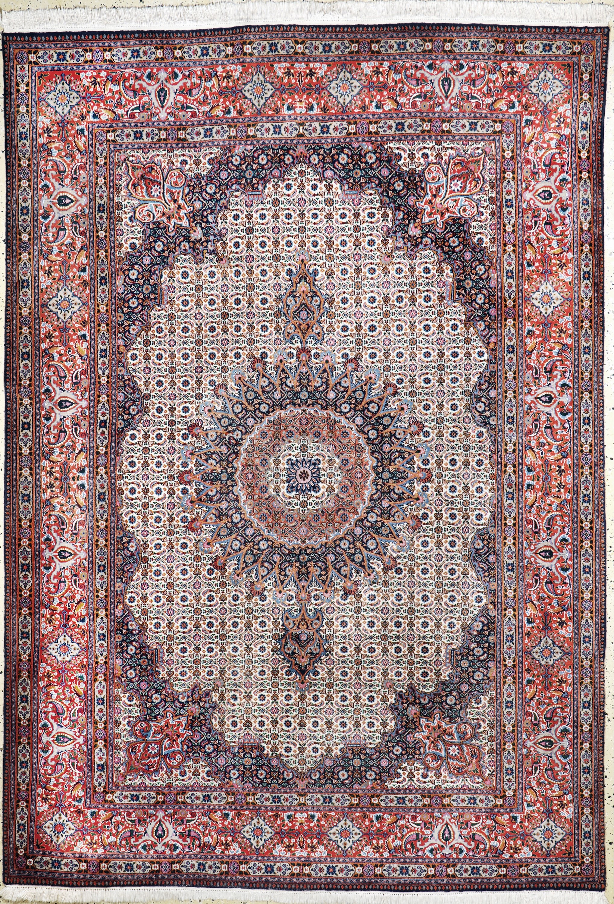 Mud fein, Persien, Ende 20.Jhd, Korkwolle mit Seide, ca. 285 x 200 cm, EHZ: 2