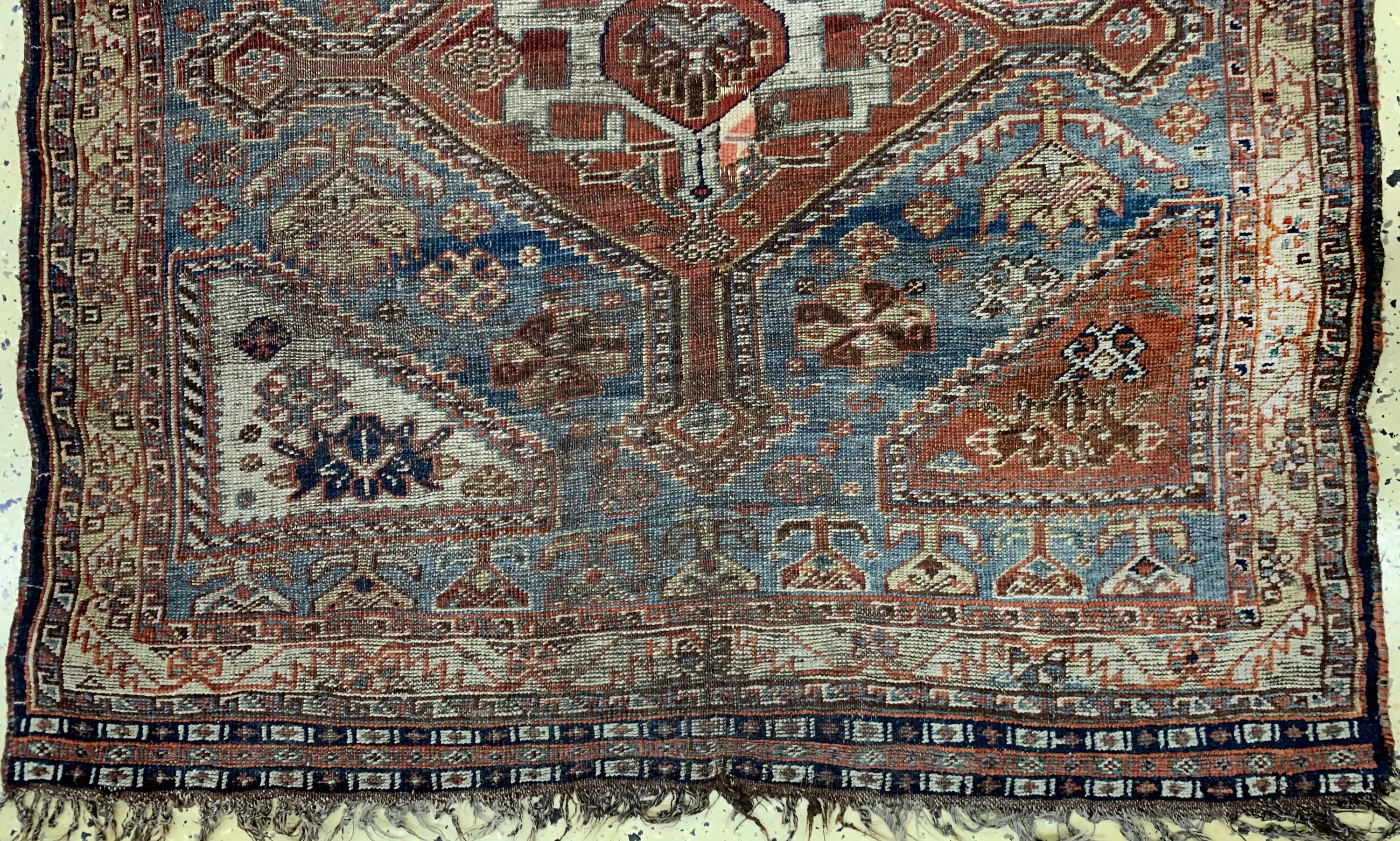 Detail c: Antiker Khamseh, Persien, 19.Jhd, Wolle aufWolle, ca. 190 x 115 cm, EHZ: 4