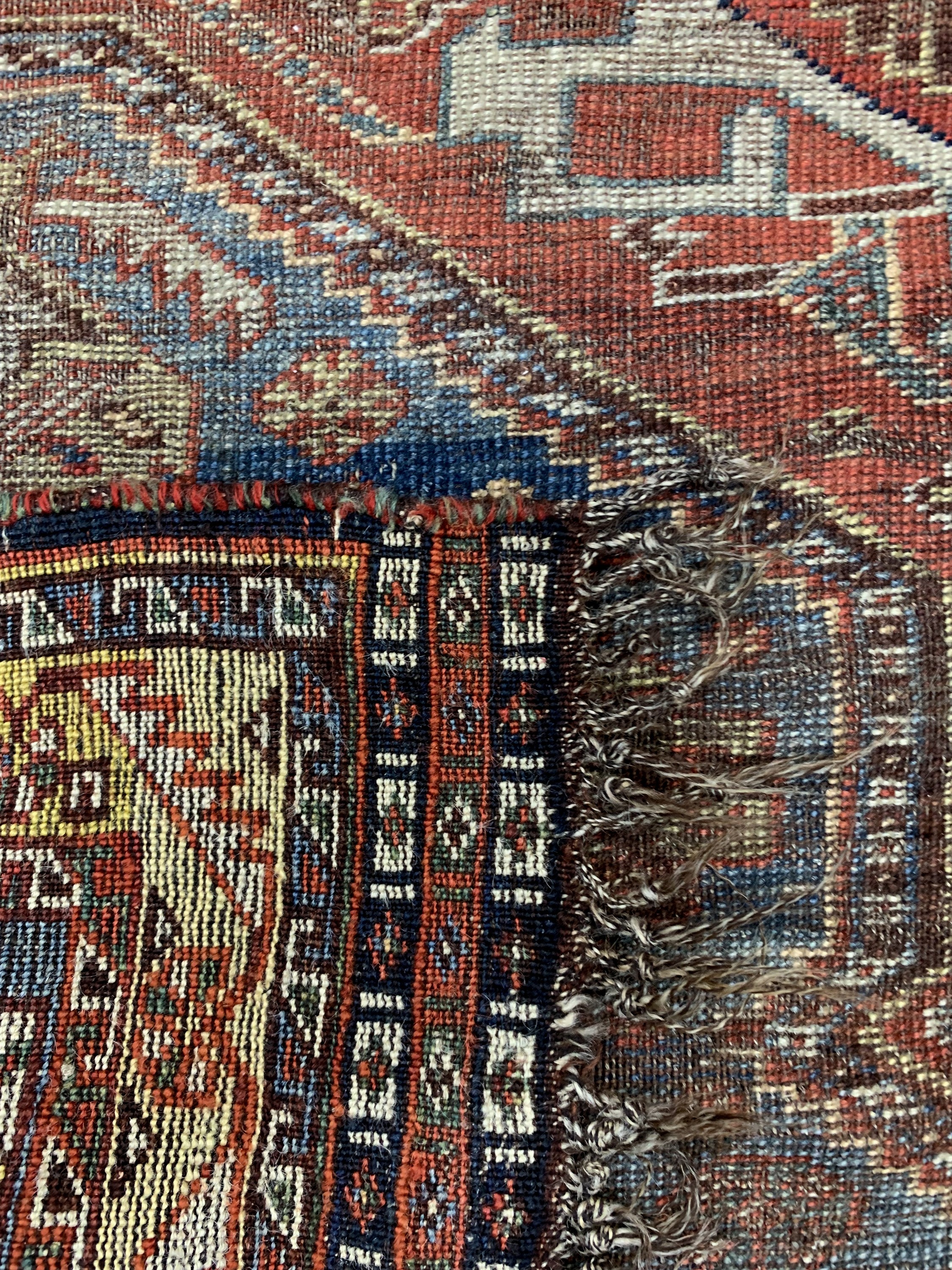 Detail e: Antiker Khamseh, Persien, 19.Jhd, Wolle aufWolle, ca. 190 x 115 cm, EHZ: 4