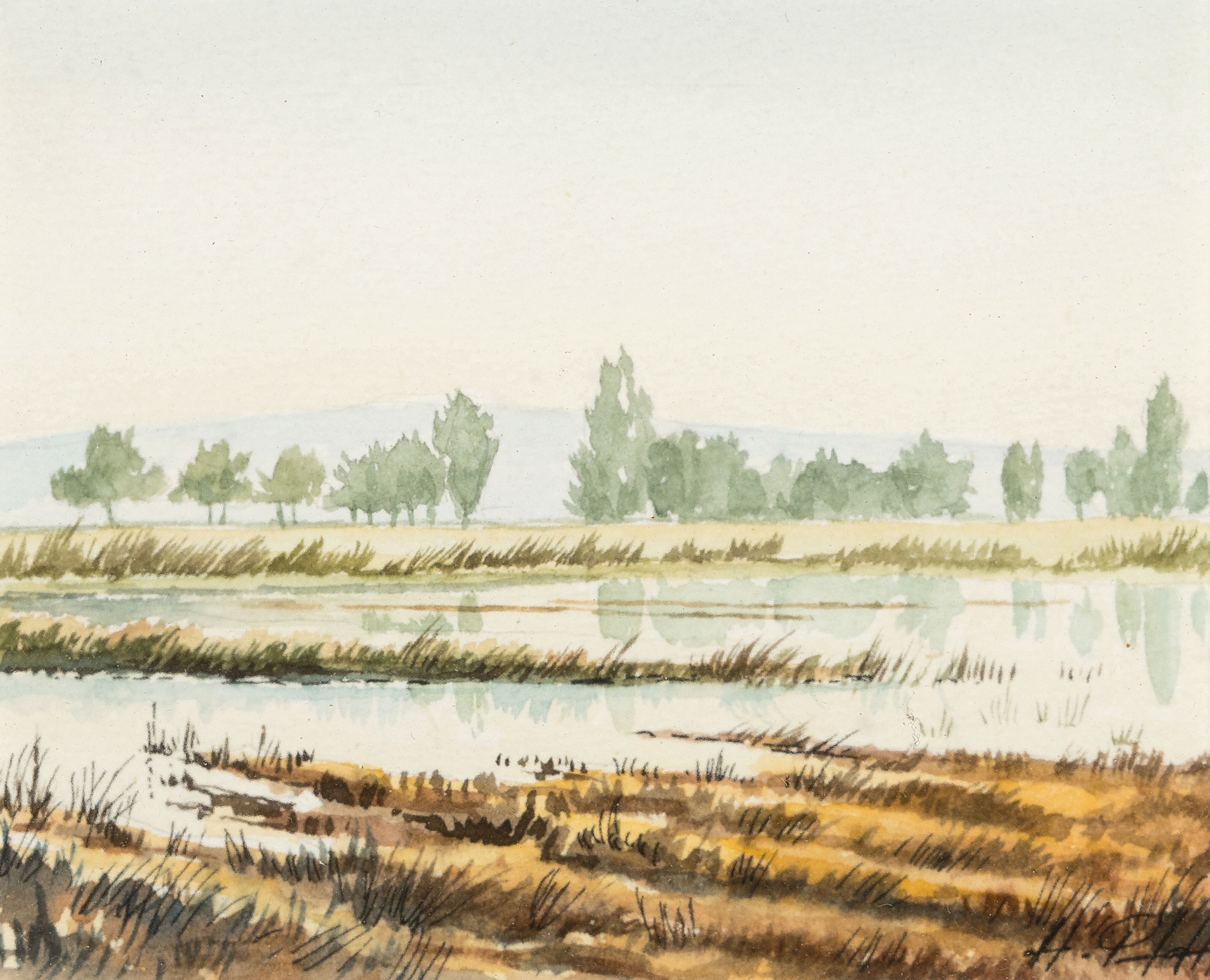 Detail g: Hans Pfaff, 1939-2019, 4 Aquarelle mit einer Winter- und drei Sommerlandschaften, alle handsign., von ca. 7.5x5cm bis ca. 11x 13.5cm, PP, u.Gl., R.