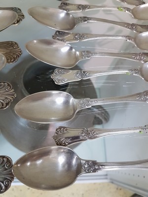 26881840h - Silberbesteck, Österreich, um 1900, für 12 Personen, reich verziert, 12 ...