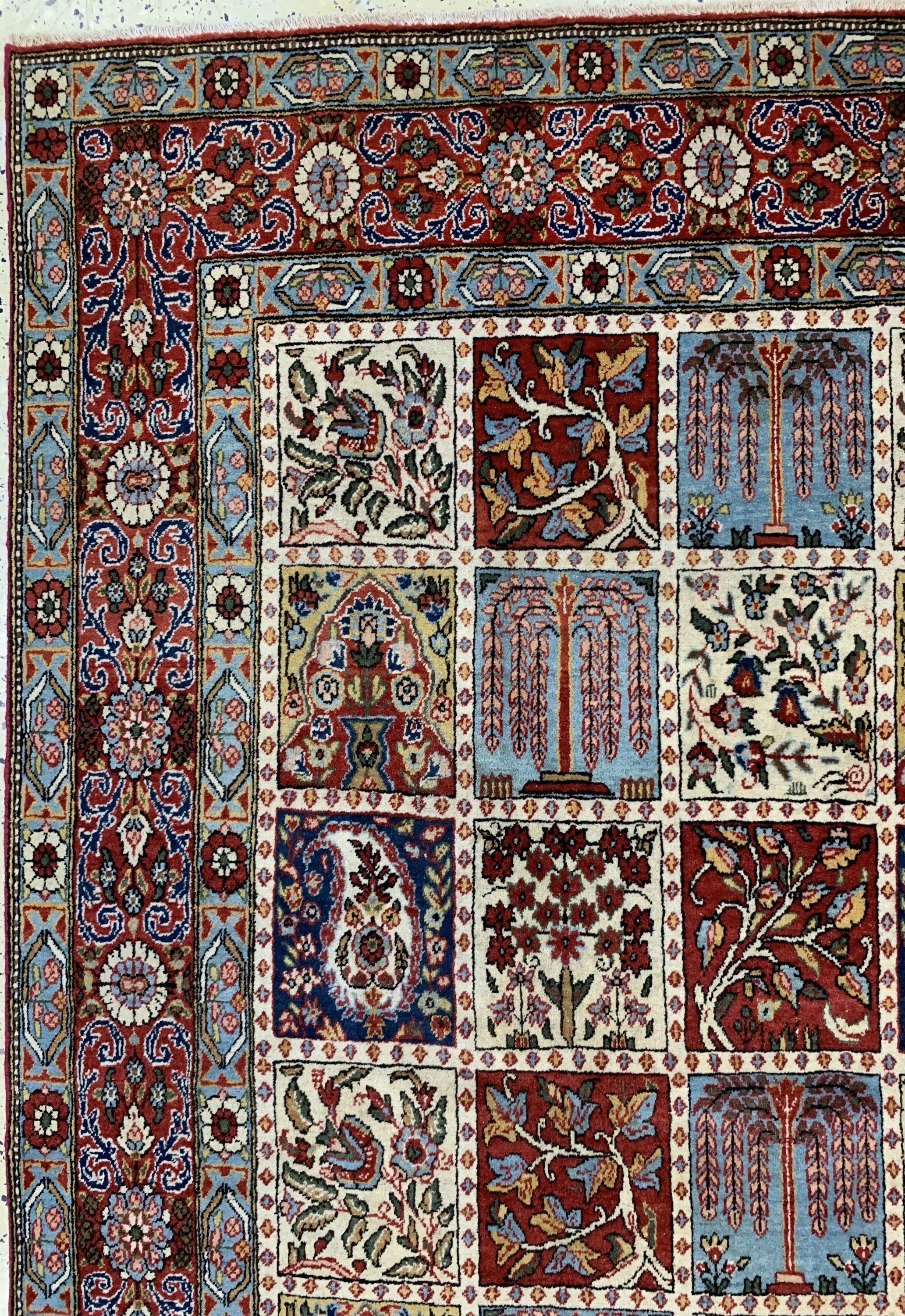 Detail c: Ghom alt, Persien, Mitte 20.Jhd, Wolle auf Baumwolle, ca. 320 x 220 cm, gereinigt, EHZ: 2