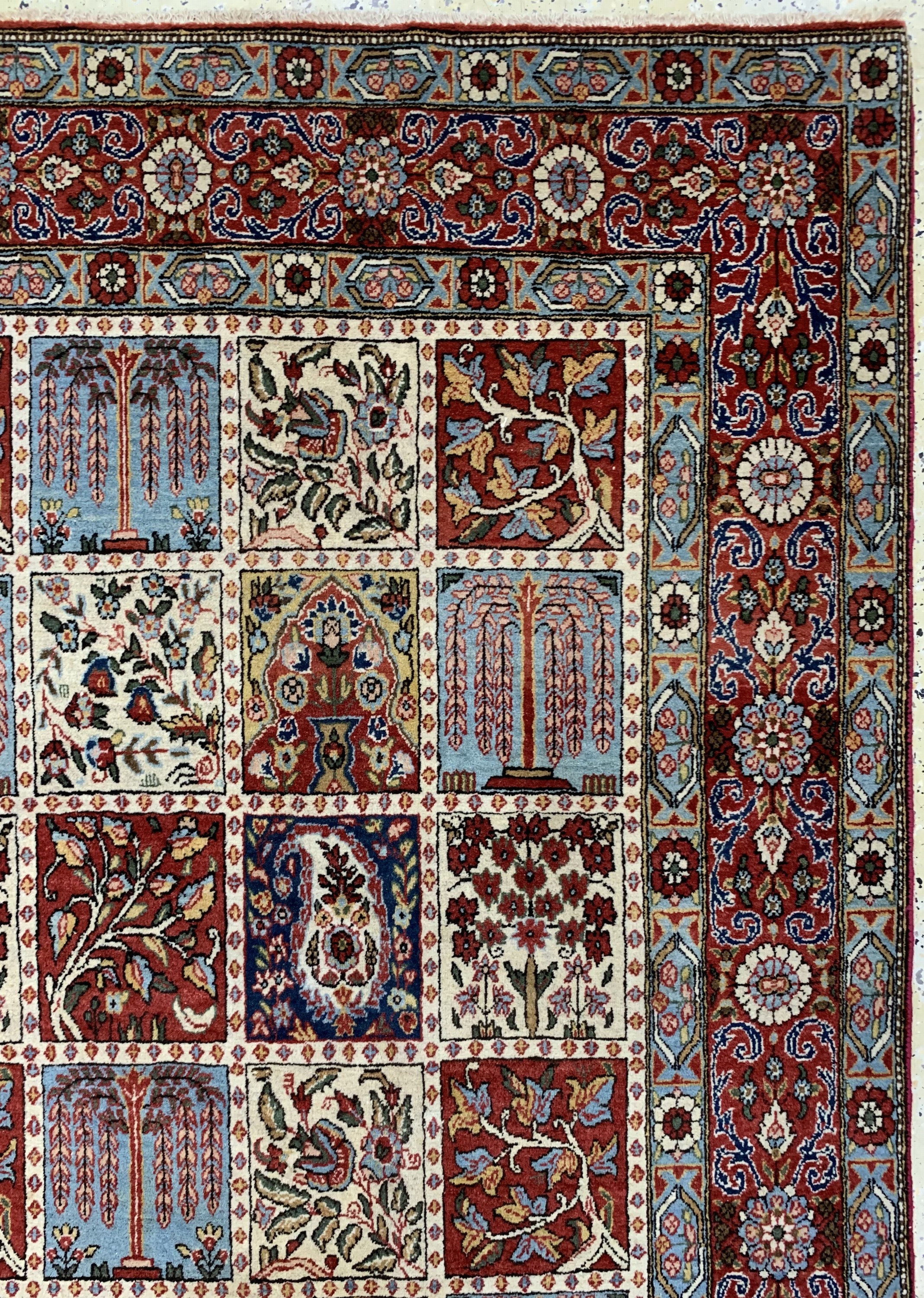 Detail d: Ghom alt, Persien, Mitte 20.Jhd, Wolle auf Baumwolle, ca. 320 x 220 cm, gereinigt, EHZ: 2