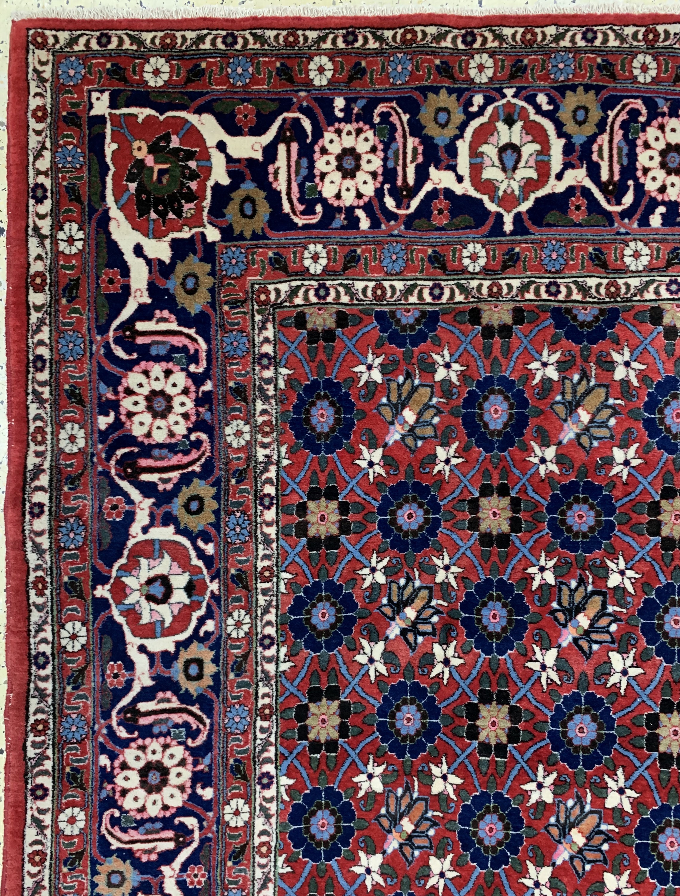 Detail c: Weramin alt, Persien, Mitte 20.Jhd, Wolle auf Baumwolle, ca. 323 x 220 cm, gereinigt, EHZ: 2