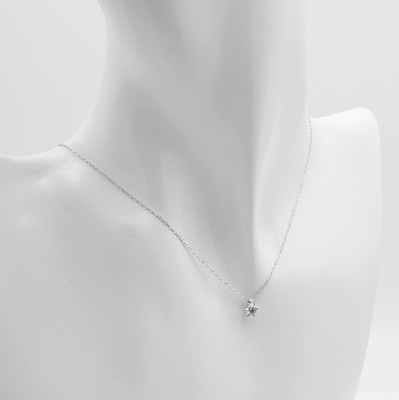 Image Collier mit Brillantsolitär, WG 750/000, Brill. ca. 0.30 ct feines Weiß/si in ...