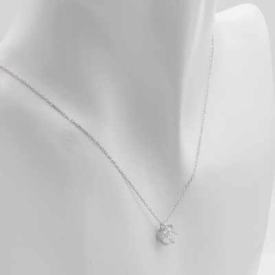 Image Collier mit Brillantsolitär, WG 750/000, Brill. ca. 1.00 ct feines Weiß/si in ...