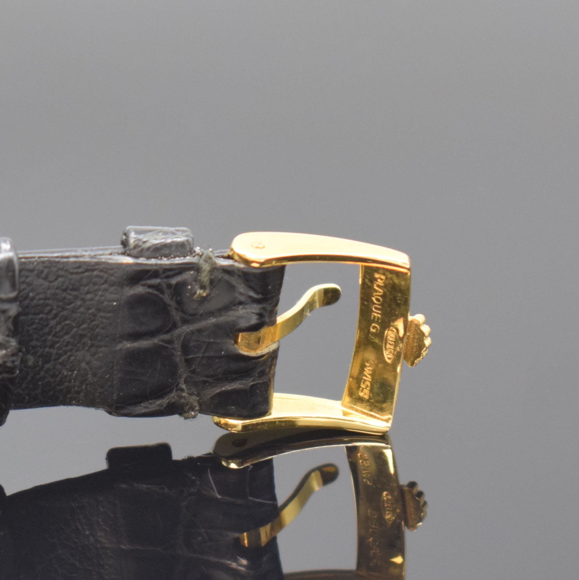 Detail d: ROLEX seltener Armbandchronometer Referenz 9522 in GG 750/000, Schweiz um 1960, Handaufzug, rundes Geh. ohne Anstöße, Index- Lünette, Boden ...