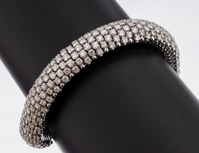 Image Prunkvolles 18 kt Gold Brillant-Armband, WG750/000, schwere qualitätvolle ...