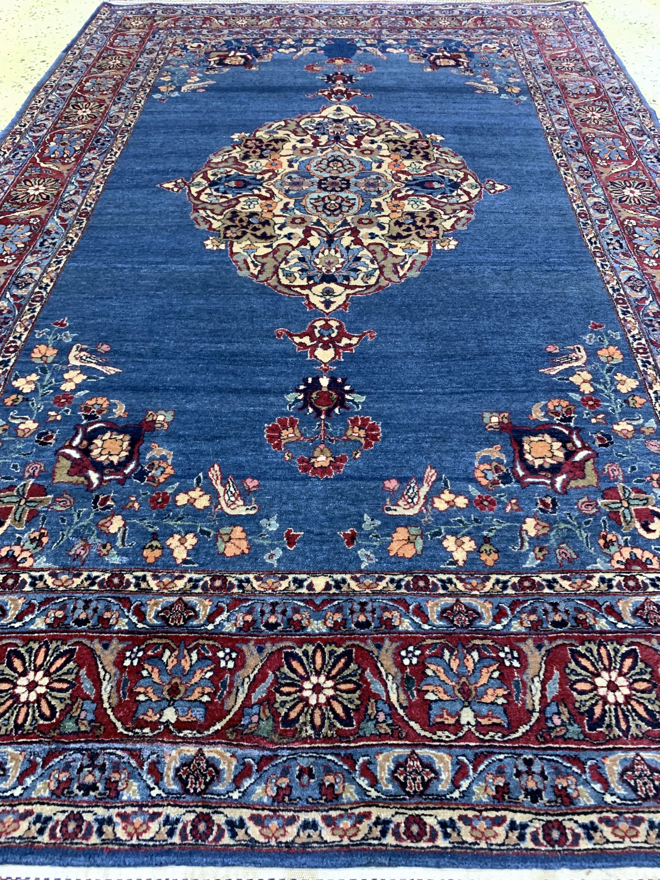 Detail d: Keschan Kork alt, Persien, Mitte 20.Jhd, Wolle auf Baumwolle, ca. 191 x 130 cm, EHZ: 2