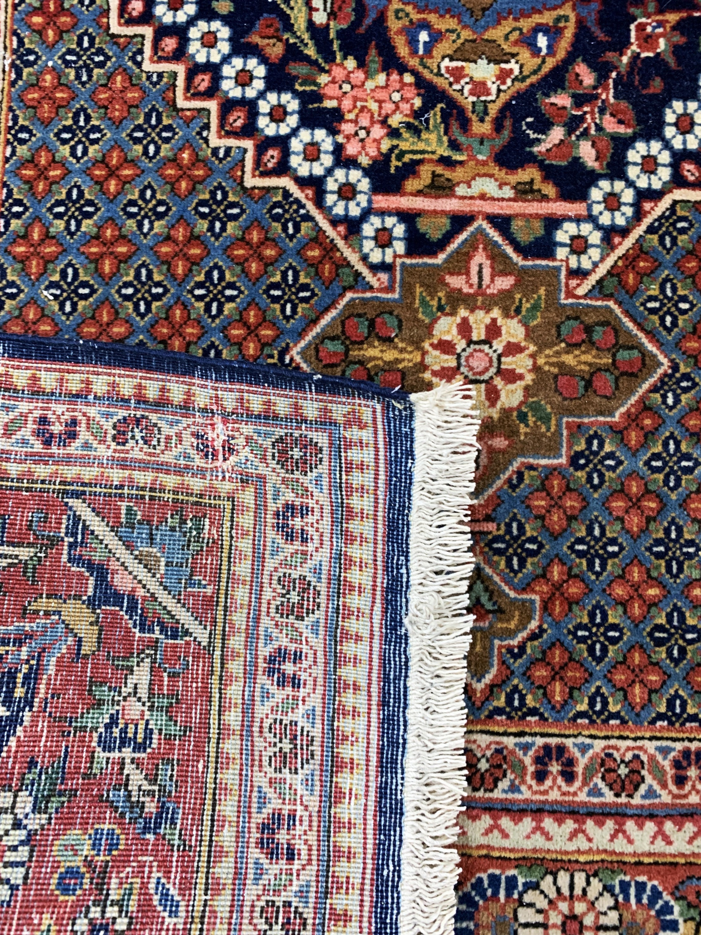 Detail f: Keschan"Hadji-Khanumi"fein, Persien, Anfang20.Jhd, Korkwolle auf Baumwolle, ca. 210 x 135cm, EHZ: 2