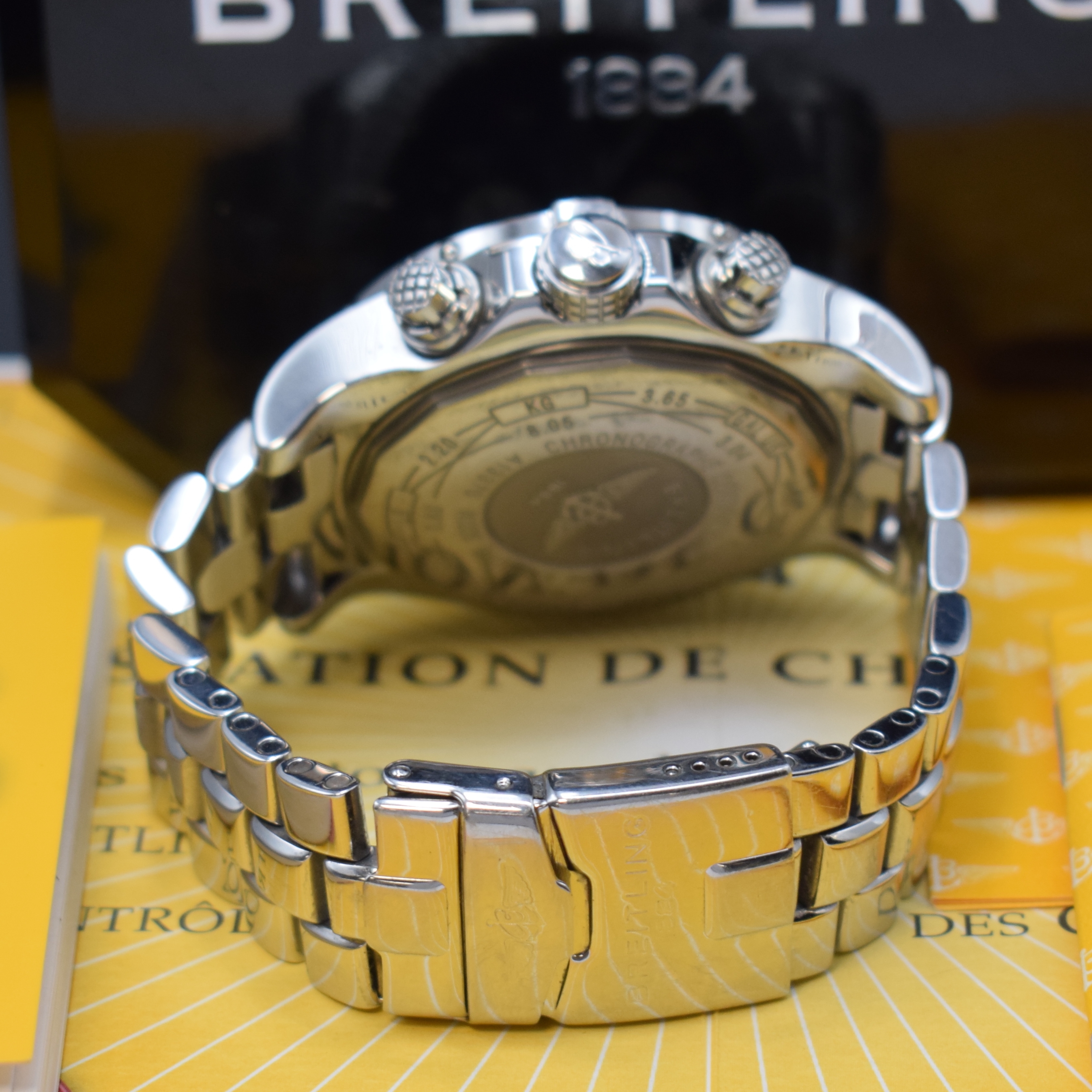Detail b: BREITLING Chronometer Armbandchronograph Modell Super Avenger Referenz A13370, Schweiz verk. lt. beil. Pap. 01/2005, Automatik, Edelstahlgeh. inkl. ...