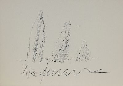 Image 26884181 - Mac Zimmermann, 1912-1995, kleine Kugelschreiberzeichnung auf Karton, sign., ca. 10x15cm