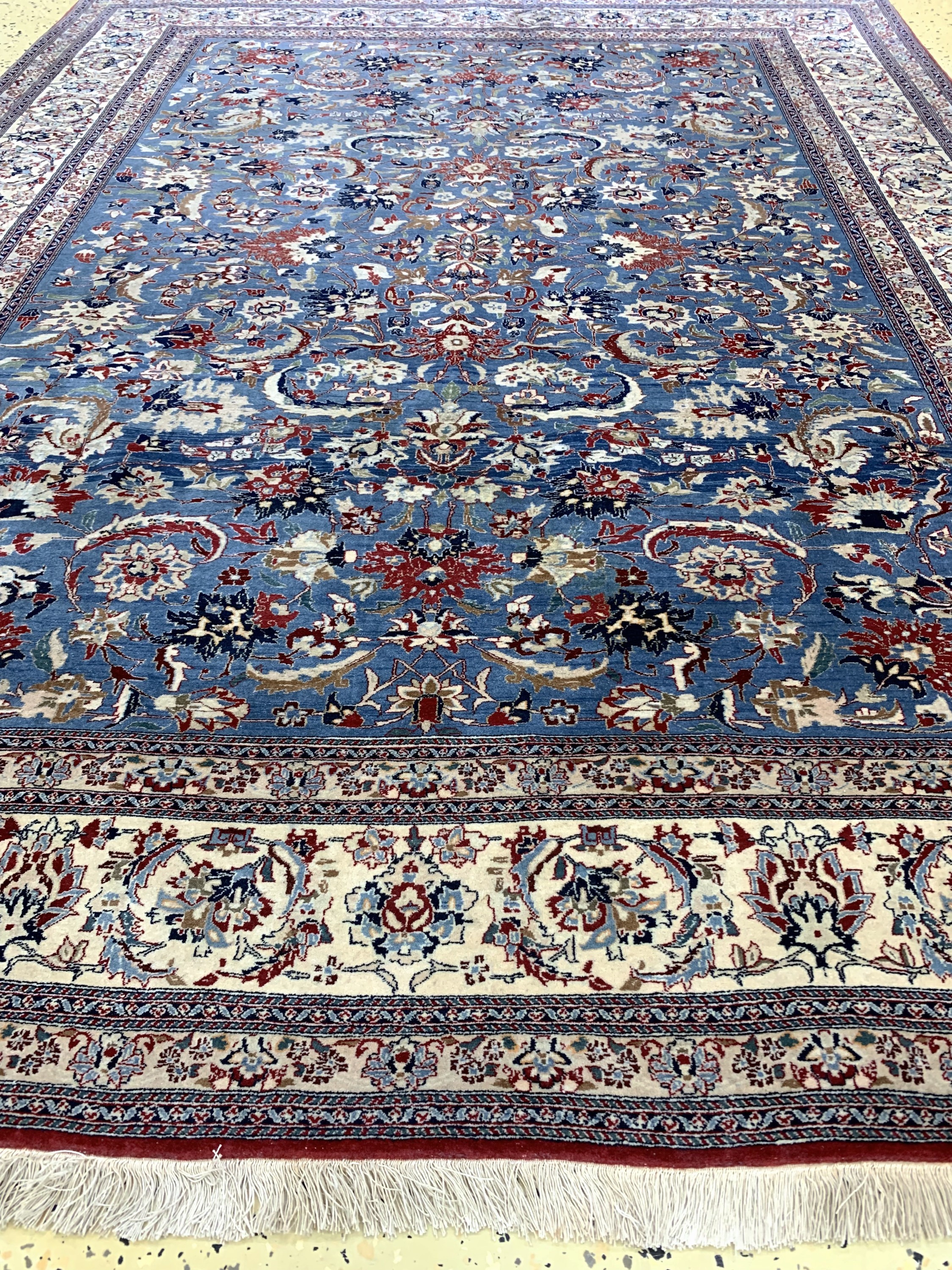 Detail d: Nain"Tudeschk"fein, Persien, um 1900, Korkwolle auf Baumwolle, ca. 210 x 157 cm, EHZ: 2-3
