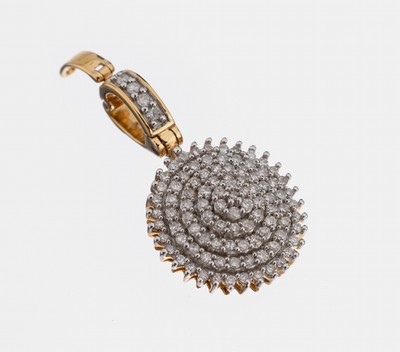 Image 26884353 - 14 kt Gold Diamant-Clipanhänger, GG/WG 585/000, Diamanten zus. ca. 1.0 ct ...