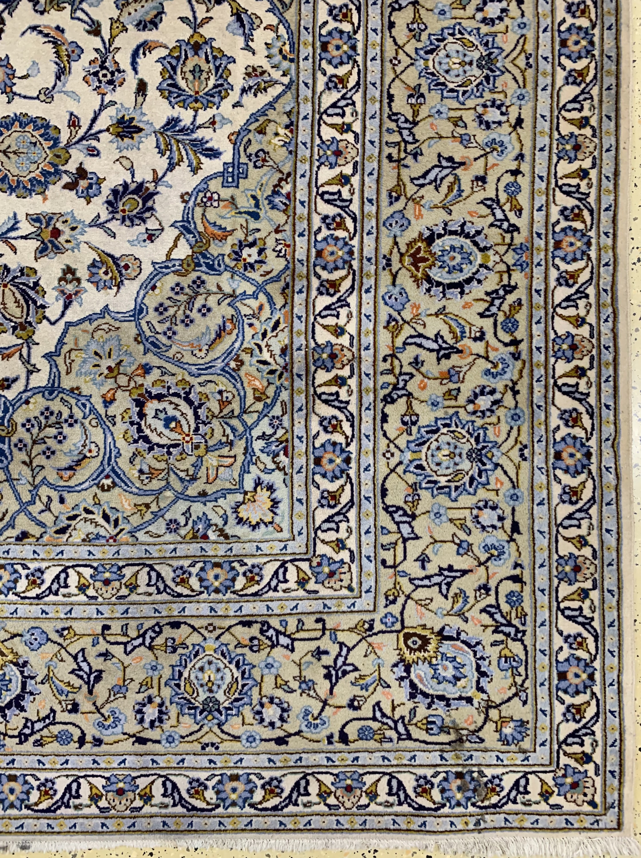 Detail a: Keschan, Persien, Ende 20.Jhd, Wolle auf Baumwolle, ca. 410 x 295 cm, Reinigungsbedürftig, EHZ: 2