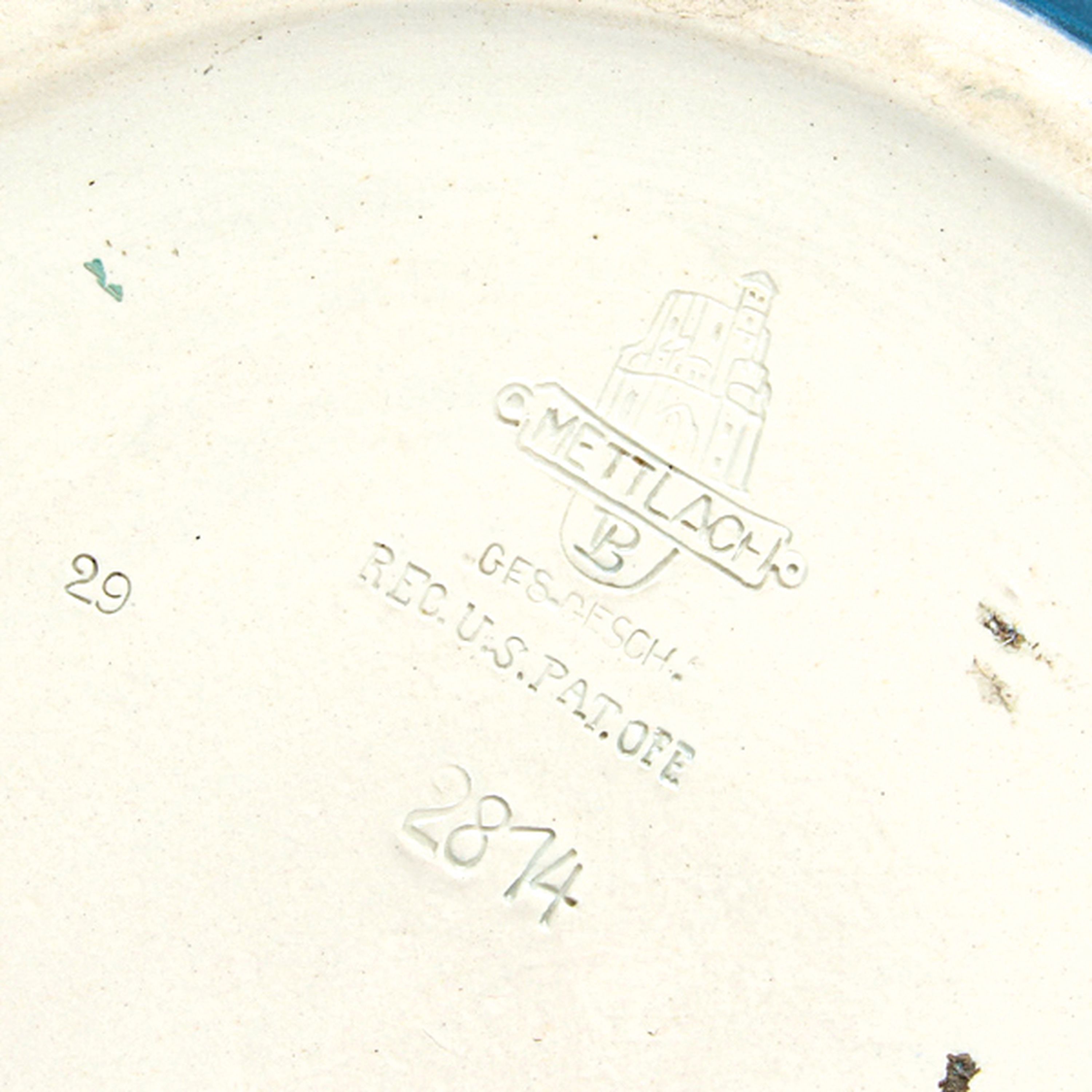 Detail f: Bowle/Gefäß, Jugendstil, Villeroy & Boch, Mettlach, Entwurf wohl Hans Christiansen, Modell 2814, 1909, Feinsteinzeug, bunt staffiert, z.T. geritzt, ...