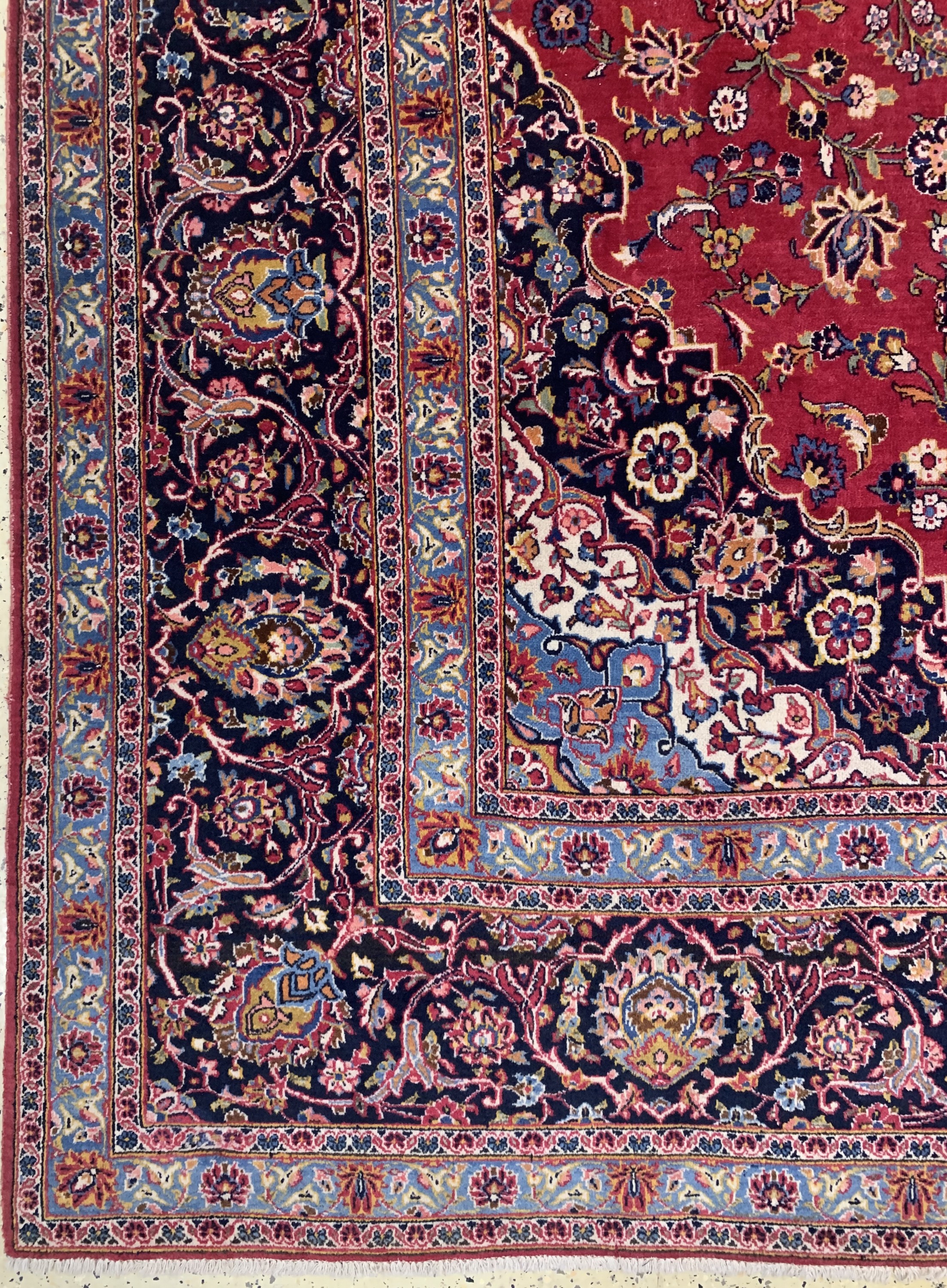 Detail c: Keschan, Persien, Ende 20.Jhd, Wolle auf Baumwolle, ca. 460 x 314 cm, EHZ: 3
