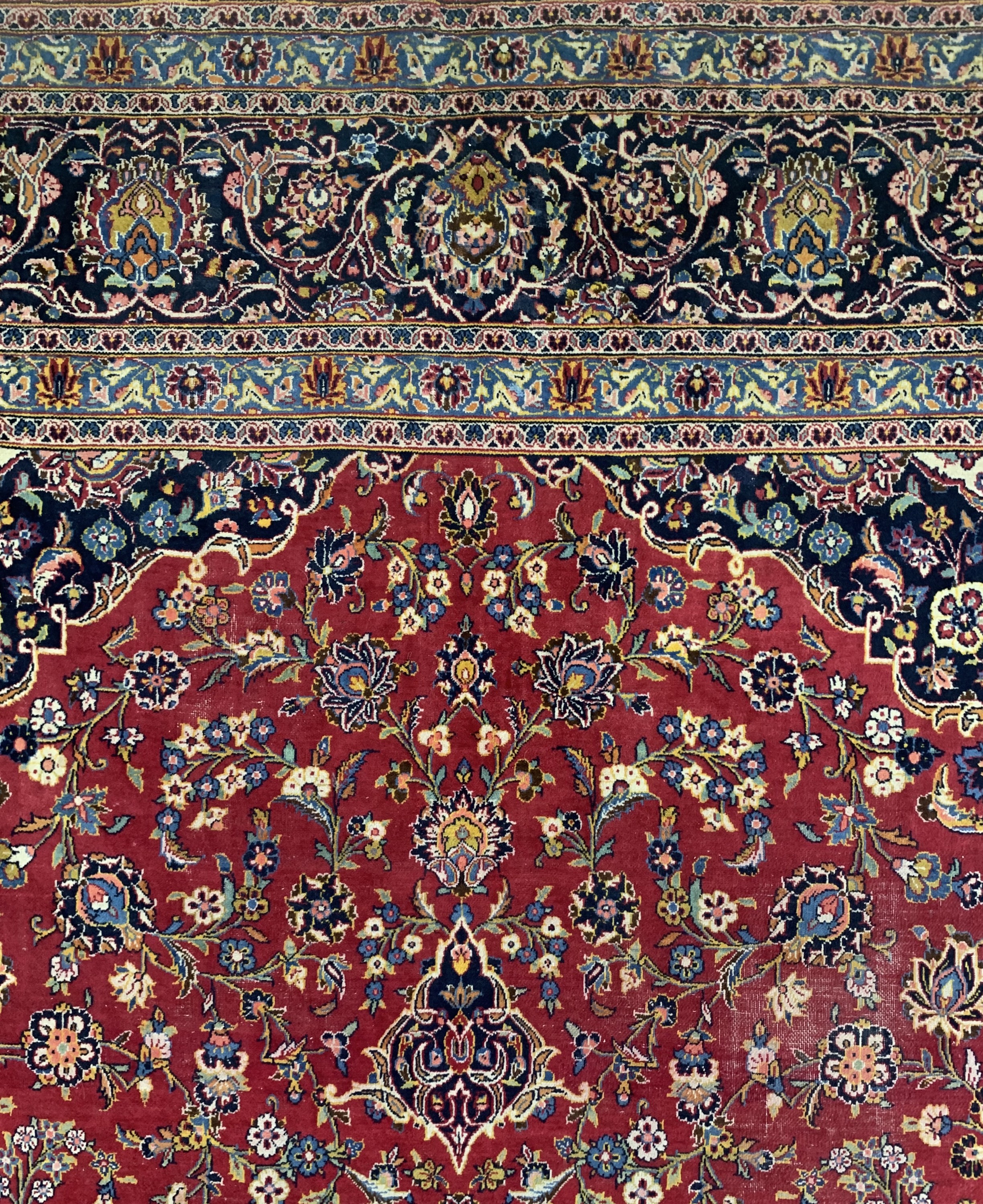 Detail f: Keschan, Persien, Ende 20.Jhd, Wolle auf Baumwolle, ca. 460 x 314 cm, EHZ: 3