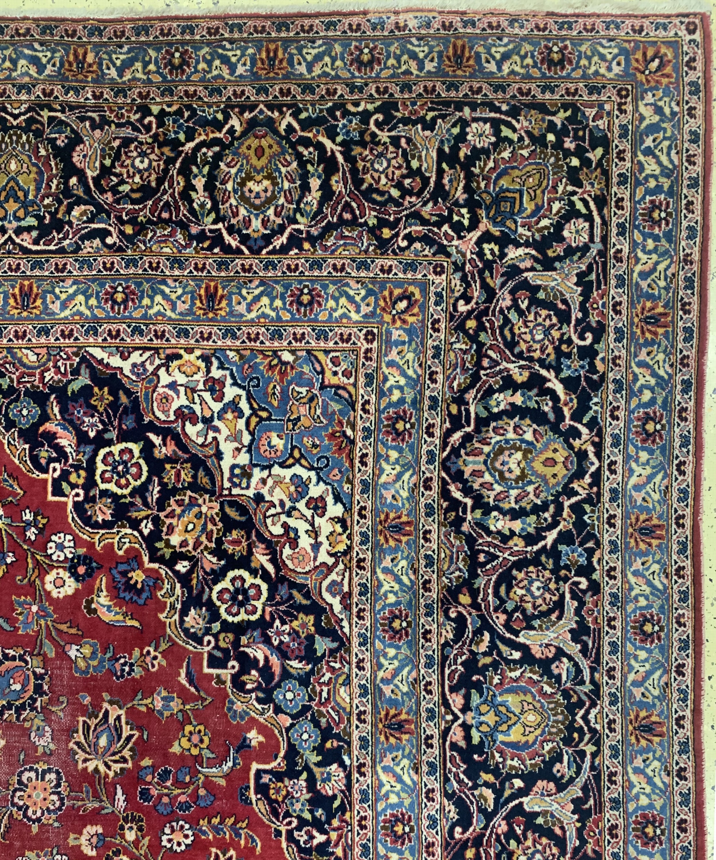 Detail g: Keschan, Persien, Ende 20.Jhd, Wolle auf Baumwolle, ca. 460 x 314 cm, EHZ: 3