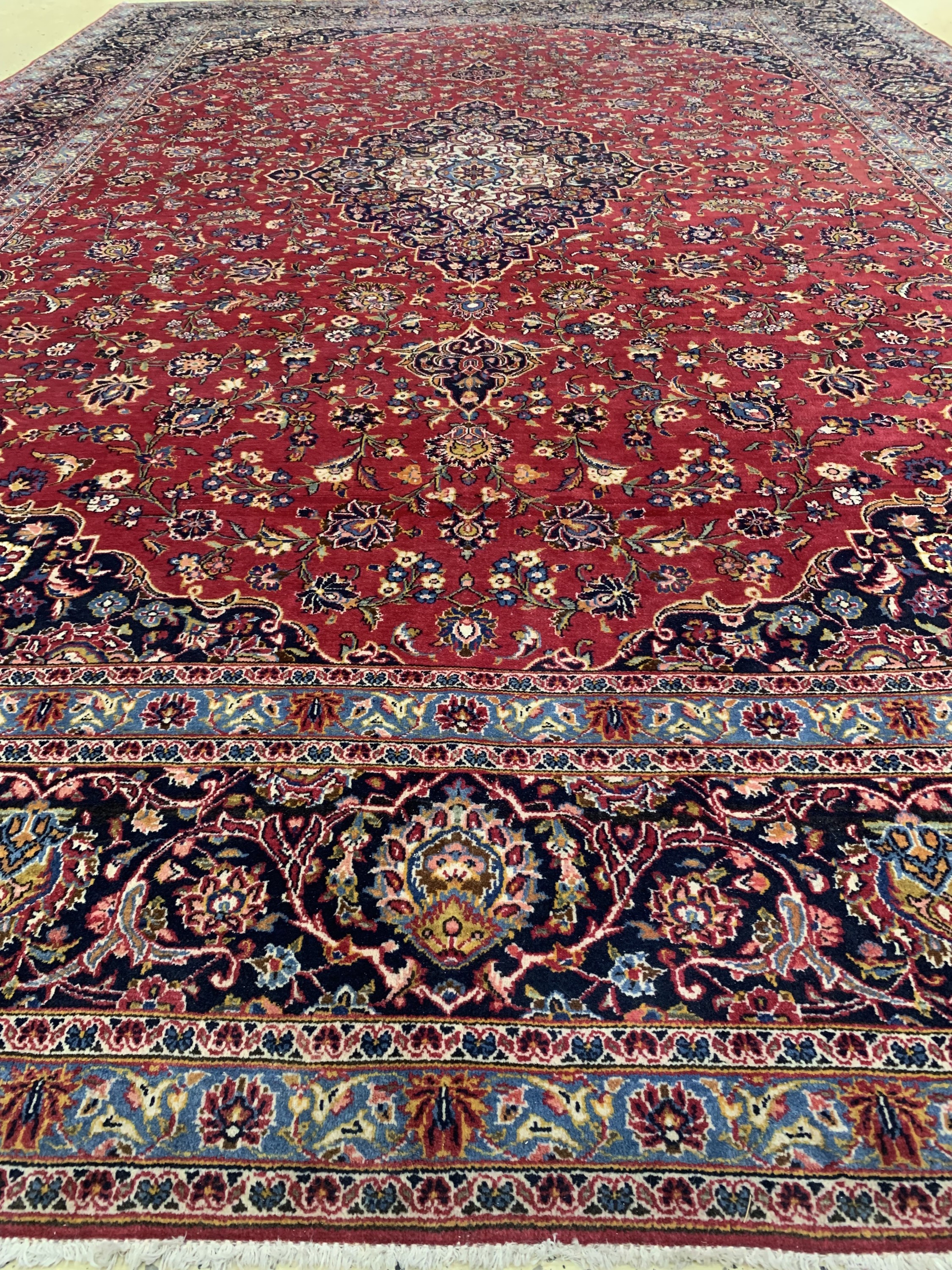 Detail h: Keschan, Persien, Ende 20.Jhd, Wolle auf Baumwolle, ca. 460 x 314 cm, EHZ: 3