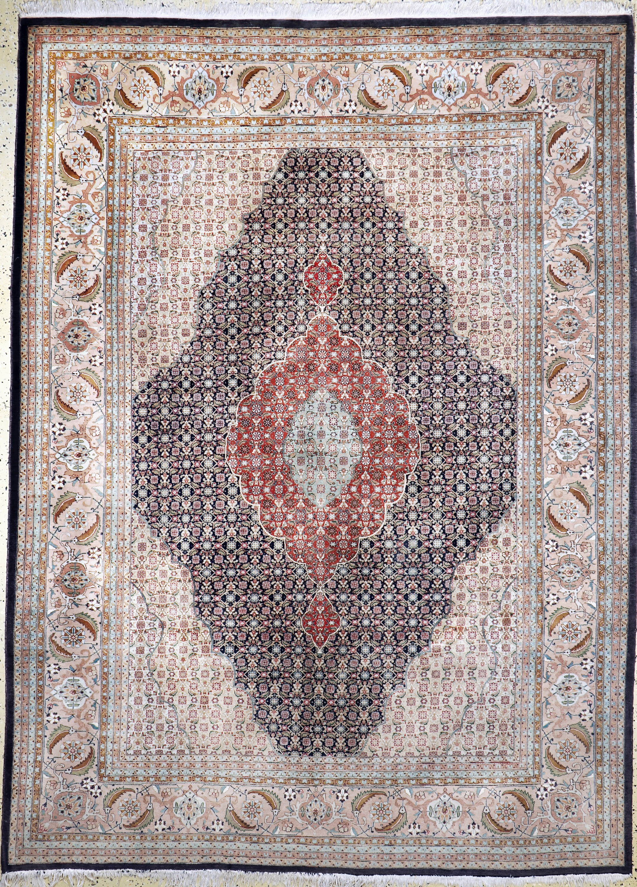 Täbriz fein(50 Raj), Persien, Mitte 20.Jhd,Korkwolle auf Baumwolle, ca. 285 x 210 cm, EHZ: 2