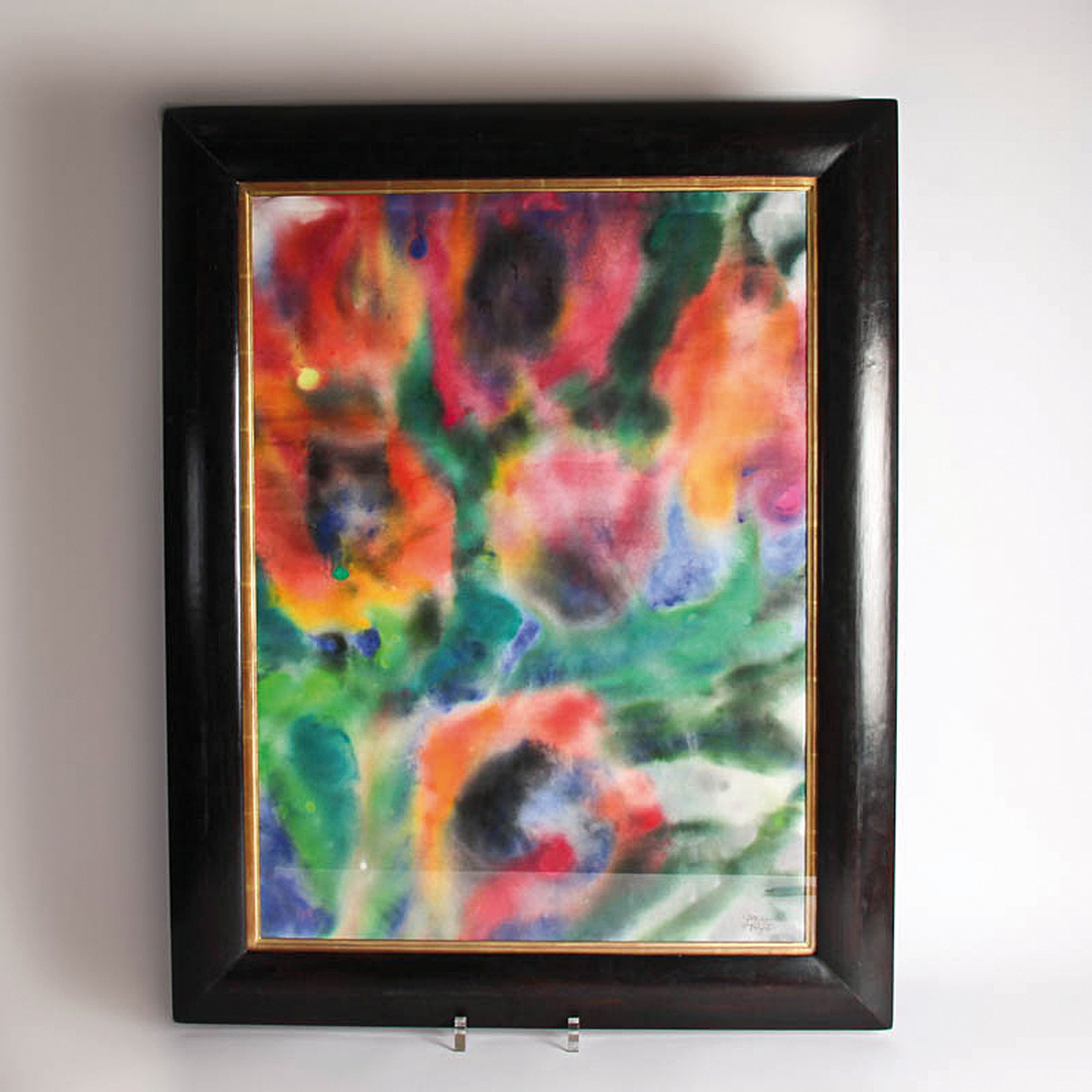 Detail k: Lothar Malskat, 1912 Königsberg-1988 Lübeck,Blumen, Aquarell auf Papier, nass in nass gemalt, rechts unten signiert, ca. 75x55cm, u.Gl., R. ca. ...