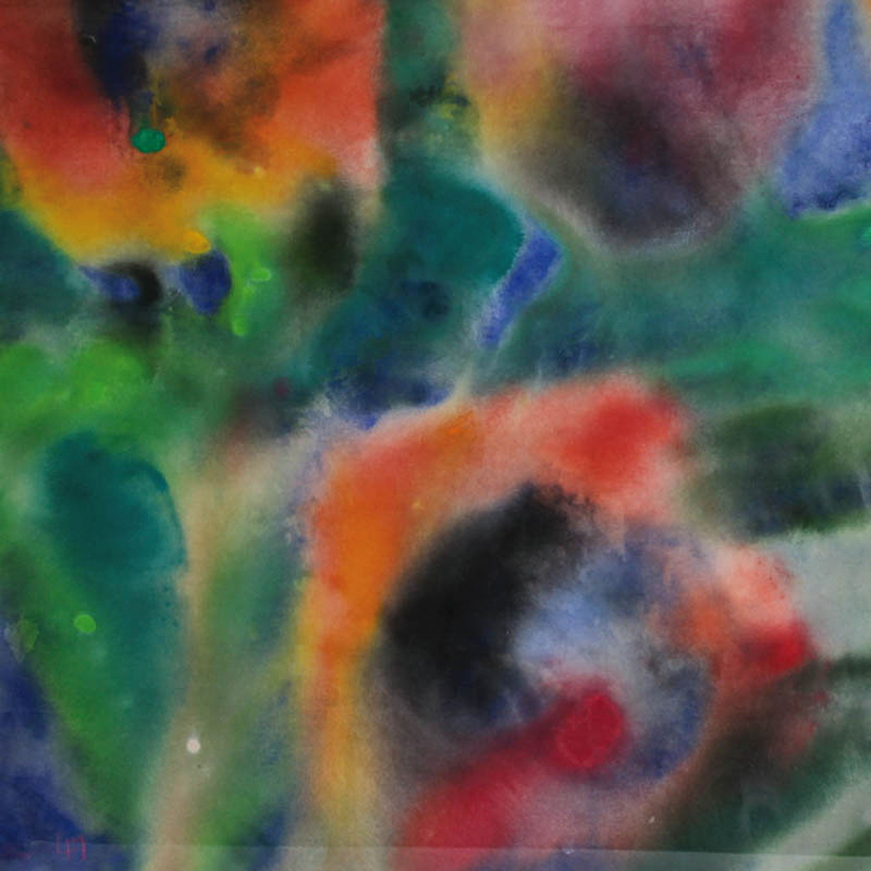 Detail m: Lothar Malskat, 1912 Königsberg-1988 Lübeck,Blumen, Aquarell auf Papier, nass in nass gemalt, rechts unten signiert, ca. 75x55cm, u.Gl., R. ca. ...