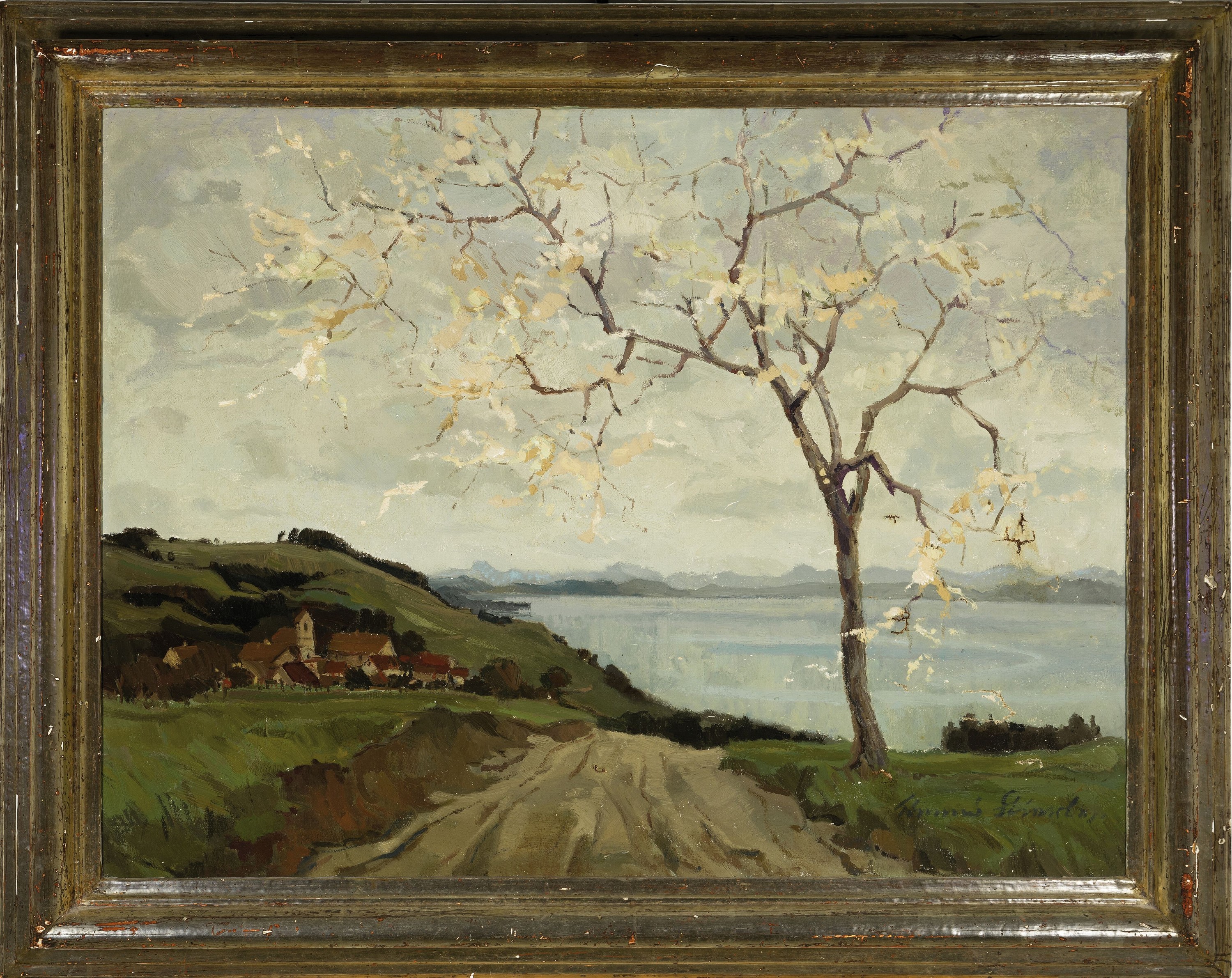 Detail k: Edmund Stierle, Stuttgarter Maler des frühen 20. Jh., stellte 1927 zum ersten Mal im Kunstverein aus, besonders bekannt für seine stimmungsvollen ...