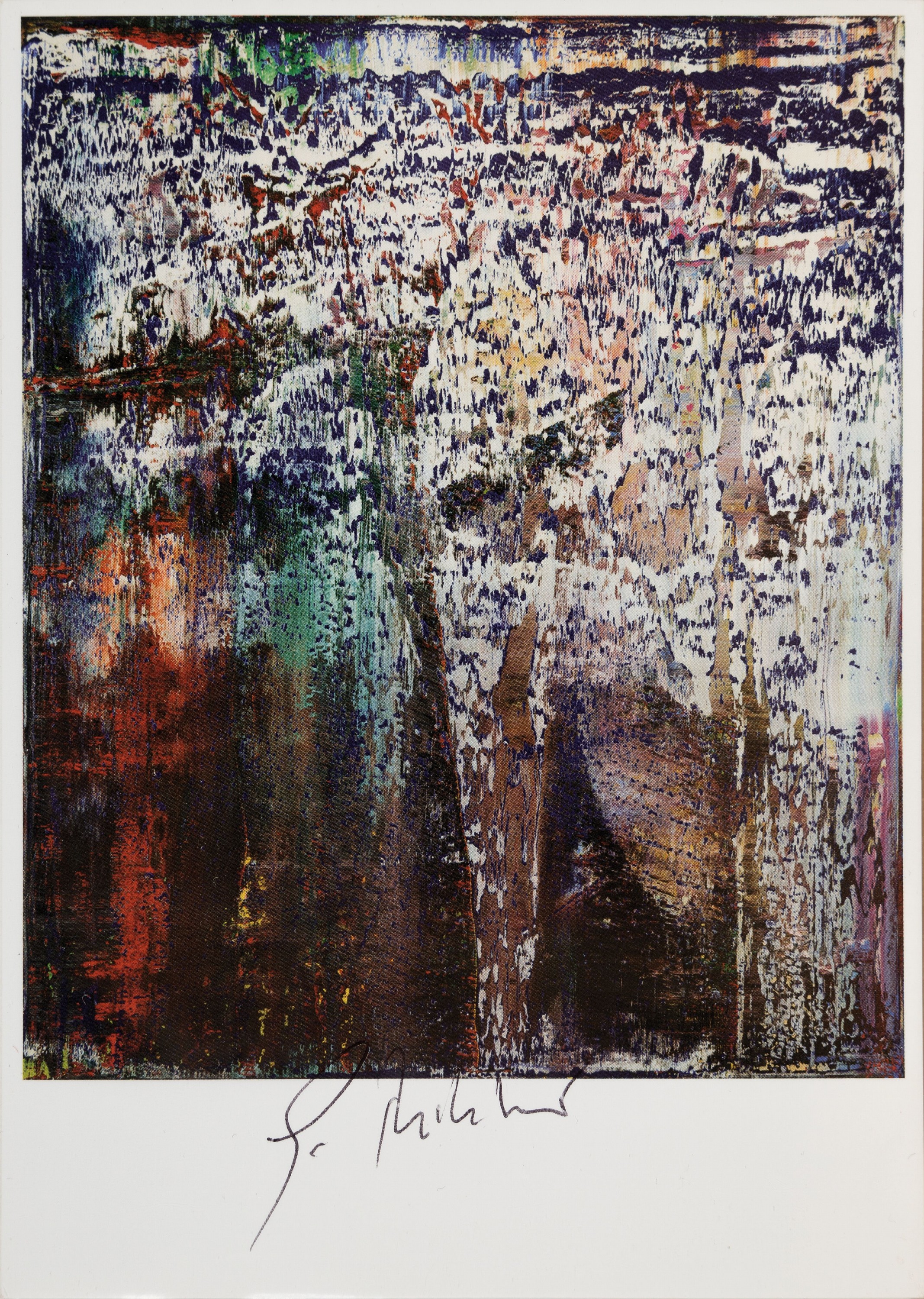 Gerhard Richter, geb. 1932, Multiple, Postkart, Farboffset, mittig unten handsign., ca. 10x15cm
