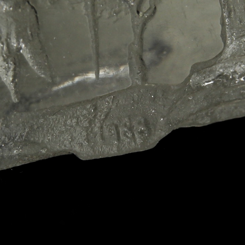 Detail j: Glaskunst-Objekt, Kristian Klepsch, Mizzi Glashütte, Uttendorf, Weihnachtskrippe, farbloses Glas, geschliffen und geätzt, mehrdimensionaler Dekor, ...