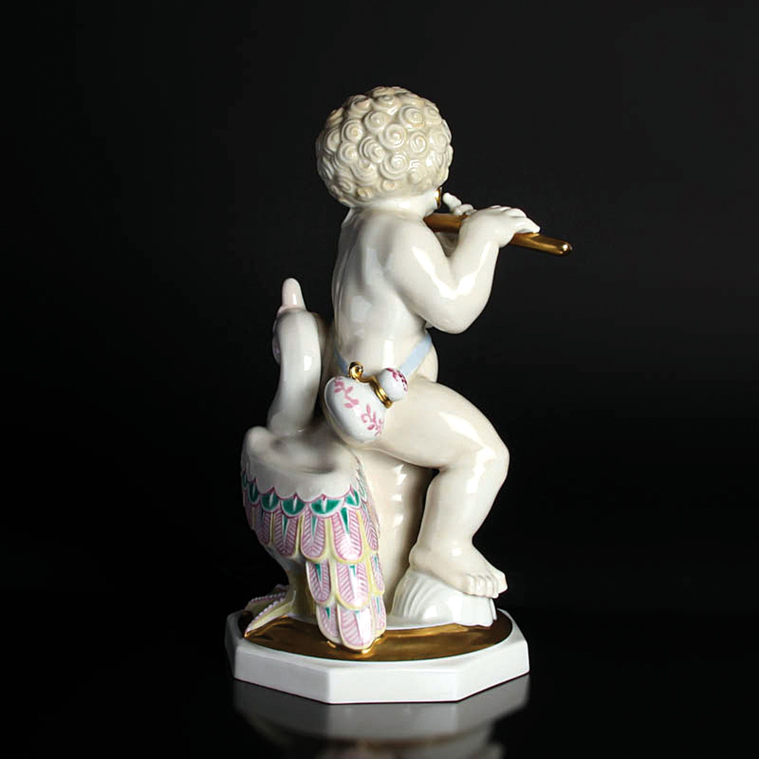 Detail f: Porzellanfigur "Orpheus", Hutschenreuther, Kunstabteilung Selb, Entw. Ludwig Vierthaler 1924, Porzellan, farbig und goldstaffiert, Art ...